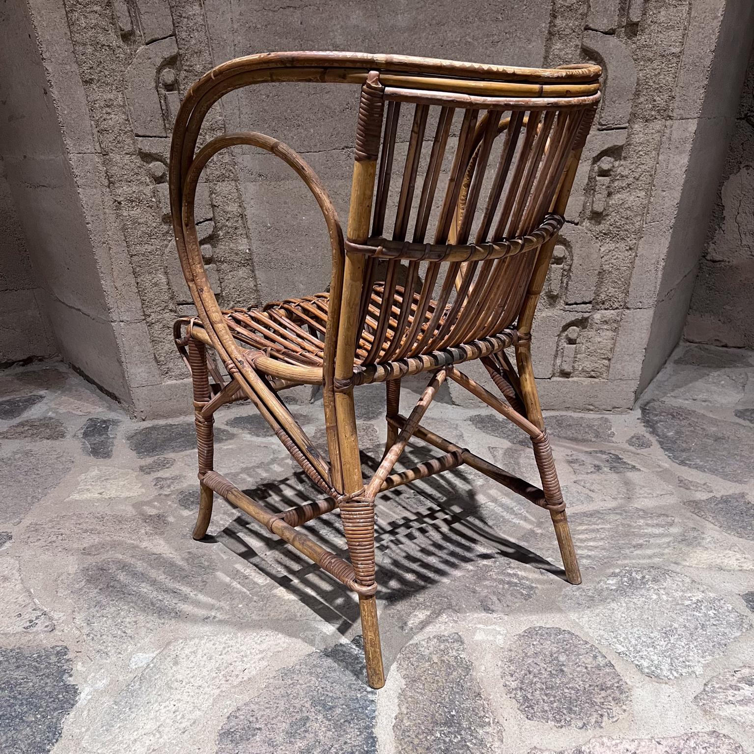 Osier 1960s Robert Wengler Sculptural Wicker Lounge Chair Denmark