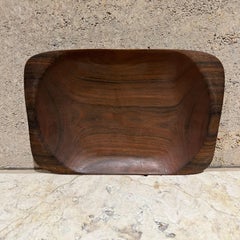 1960s Sculptural Wood Bowl Organic Form After Alexandre Noll