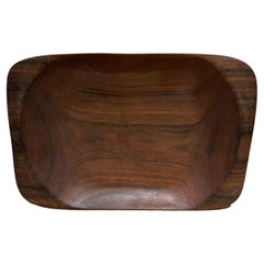 1960s Sculptural Wood Bowl Organic Form After Alexandre Noll