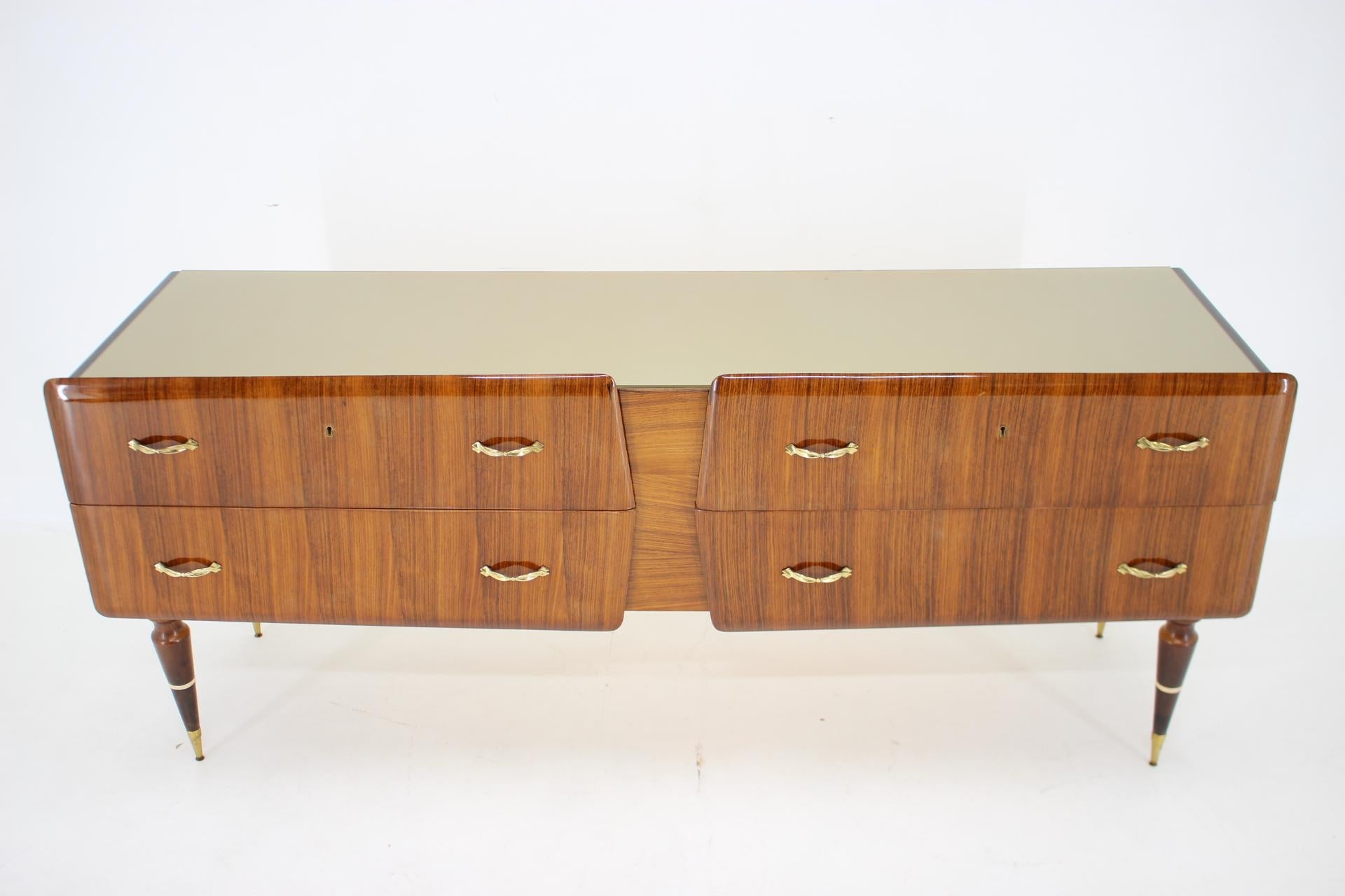 Mid-Century Modern 1960s Sculptural Wooden Sideboard, Italy For Sale