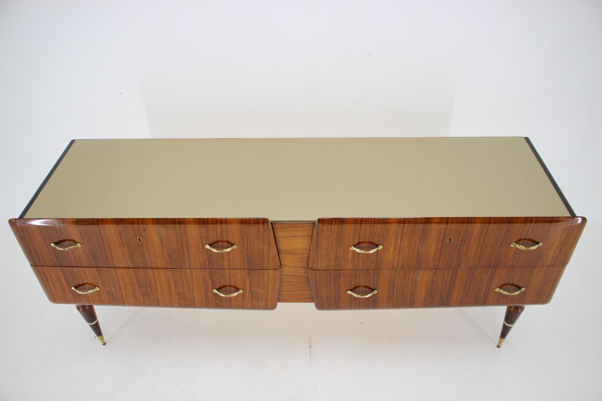 Italian 1960s Sculptural Wooden Sideboard, Italy For Sale