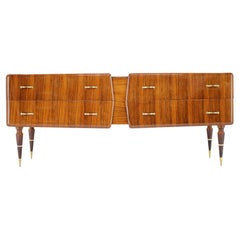 Retro 1960s Sculptural Wooden Sideboard, Italy