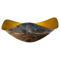 1960s Sculptural Yellow Dish Reed & Barton by John Prip