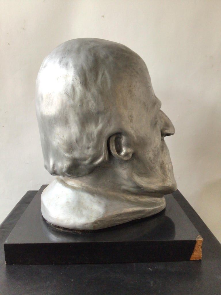 1960s Sculpture of Mans Head Made in Fiberglass For Sale at 1stDibs
