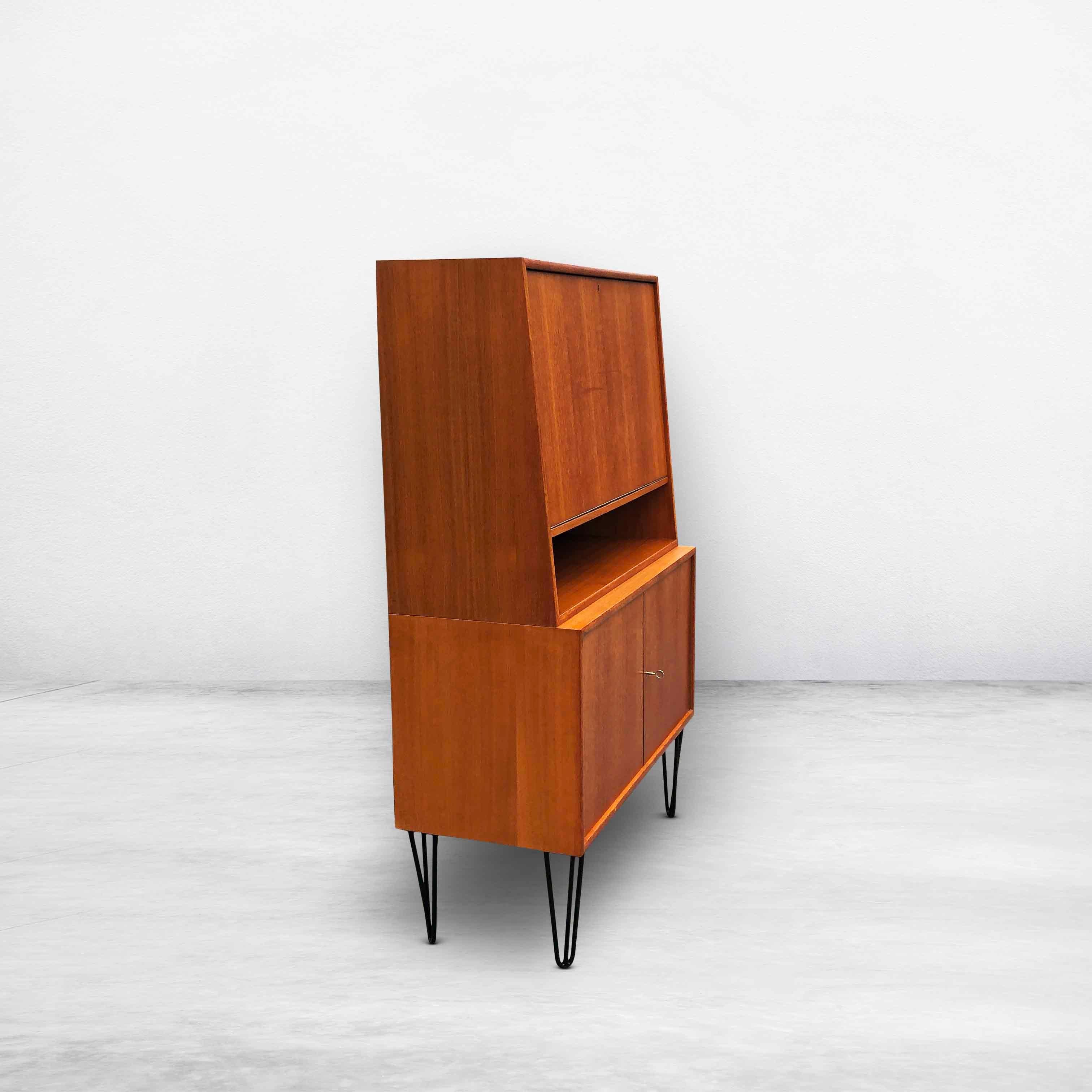 Wood 1960s Secretary / Highboard / Sideboard by Wk Möbel For Sale