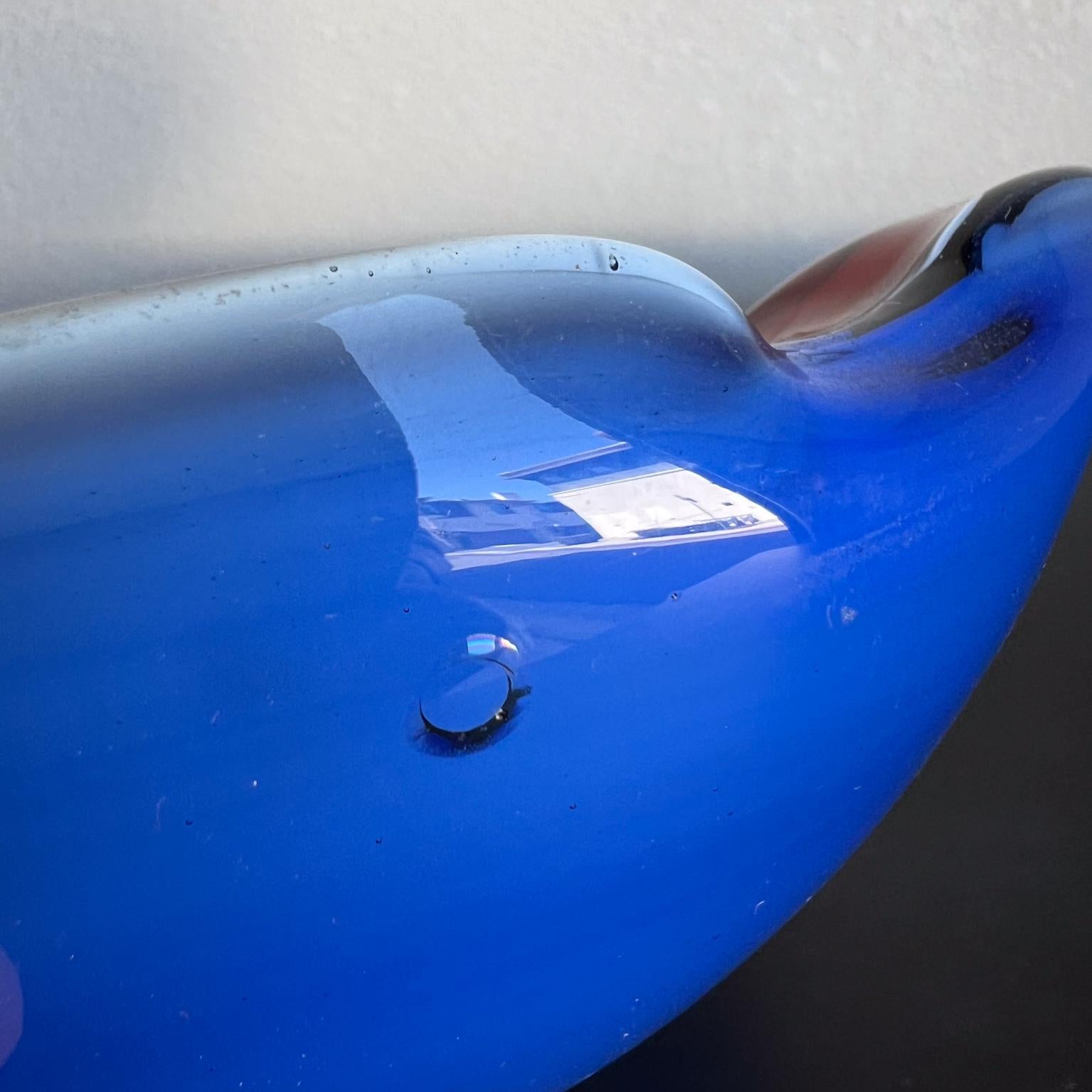 1960 Seguso Murano Posacenere Blu Rosso Arte in vendita 2