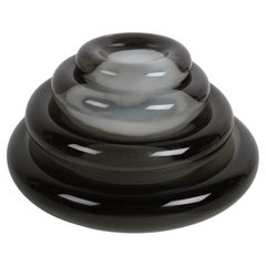 1960s Seguso Stacked Murano Glass Sculpture / Heavy Nesting Bowls (4-Piece Set)