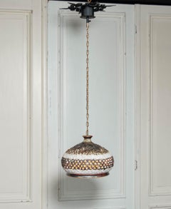 Lámpara colgante de cerámica Brutalista Sejer de los años 60 - Fábrica Sejer