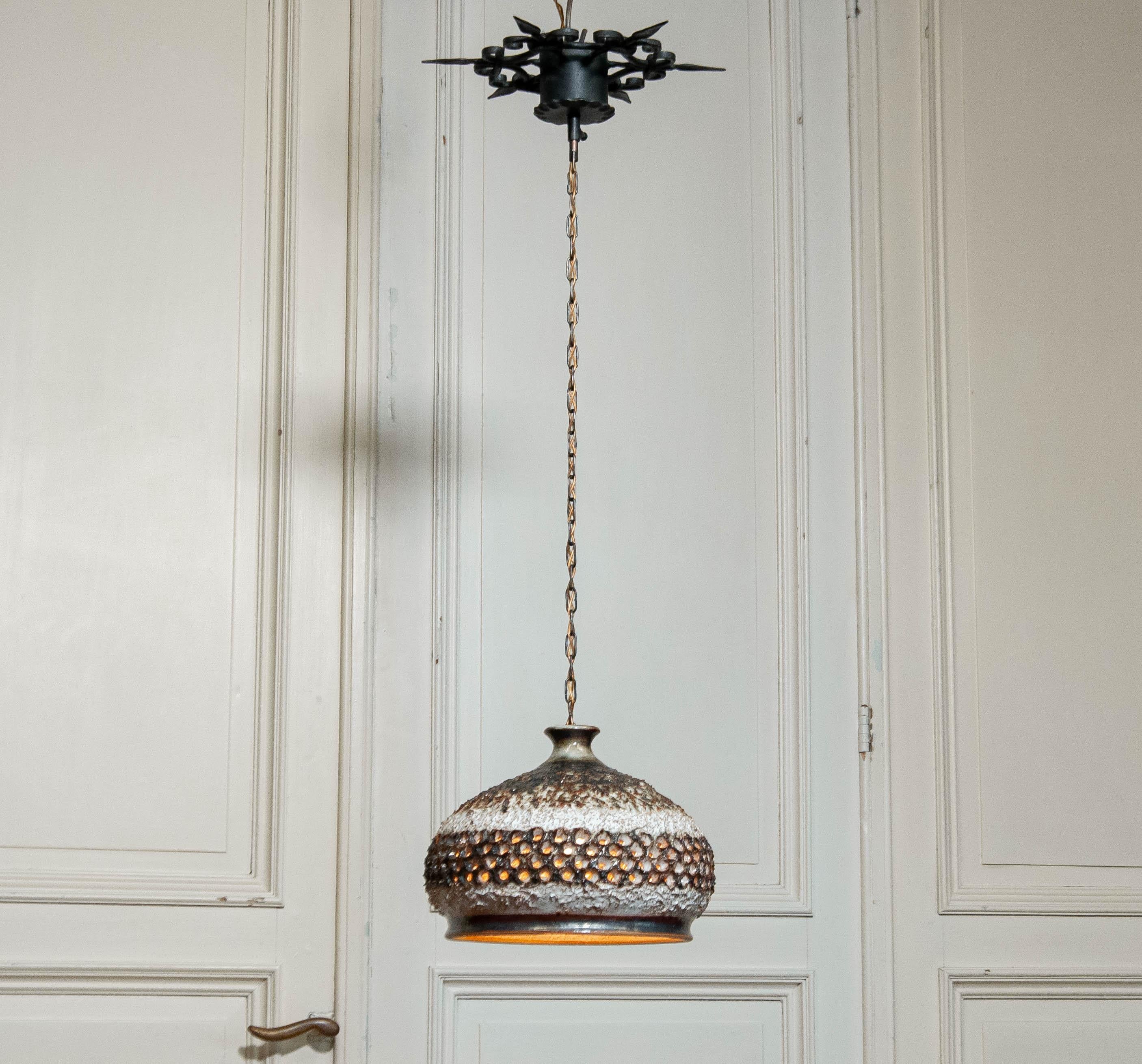 Ceramica Lampada a sospensione brutalista in ceramica Sejer del 1960 - Fabbrica Sejer in vendita