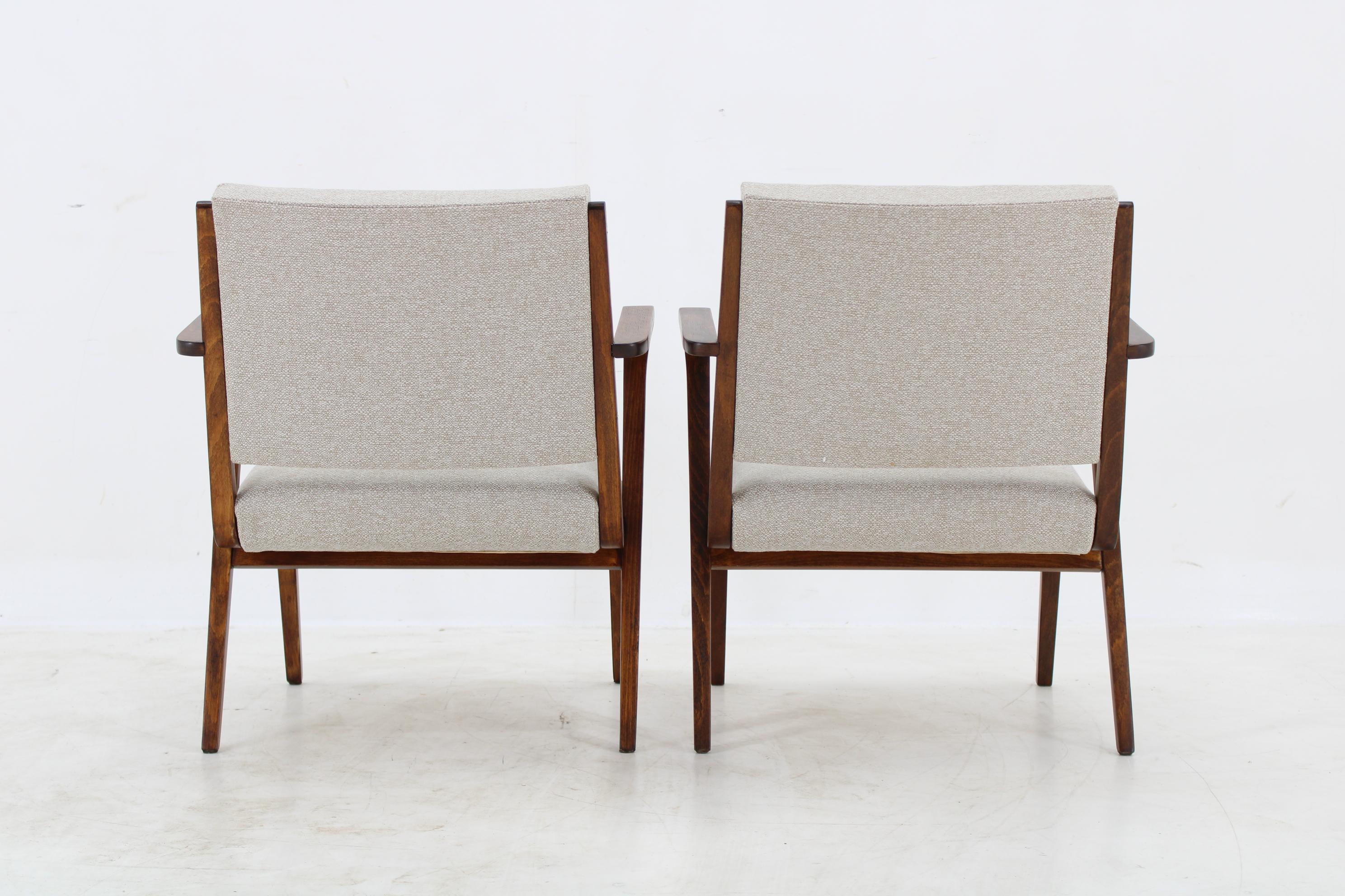Mid-20th Century 1960s Selman Selmanagic Pair of Restored Armchairs by VEB Deutsche Werkstätten H For Sale
