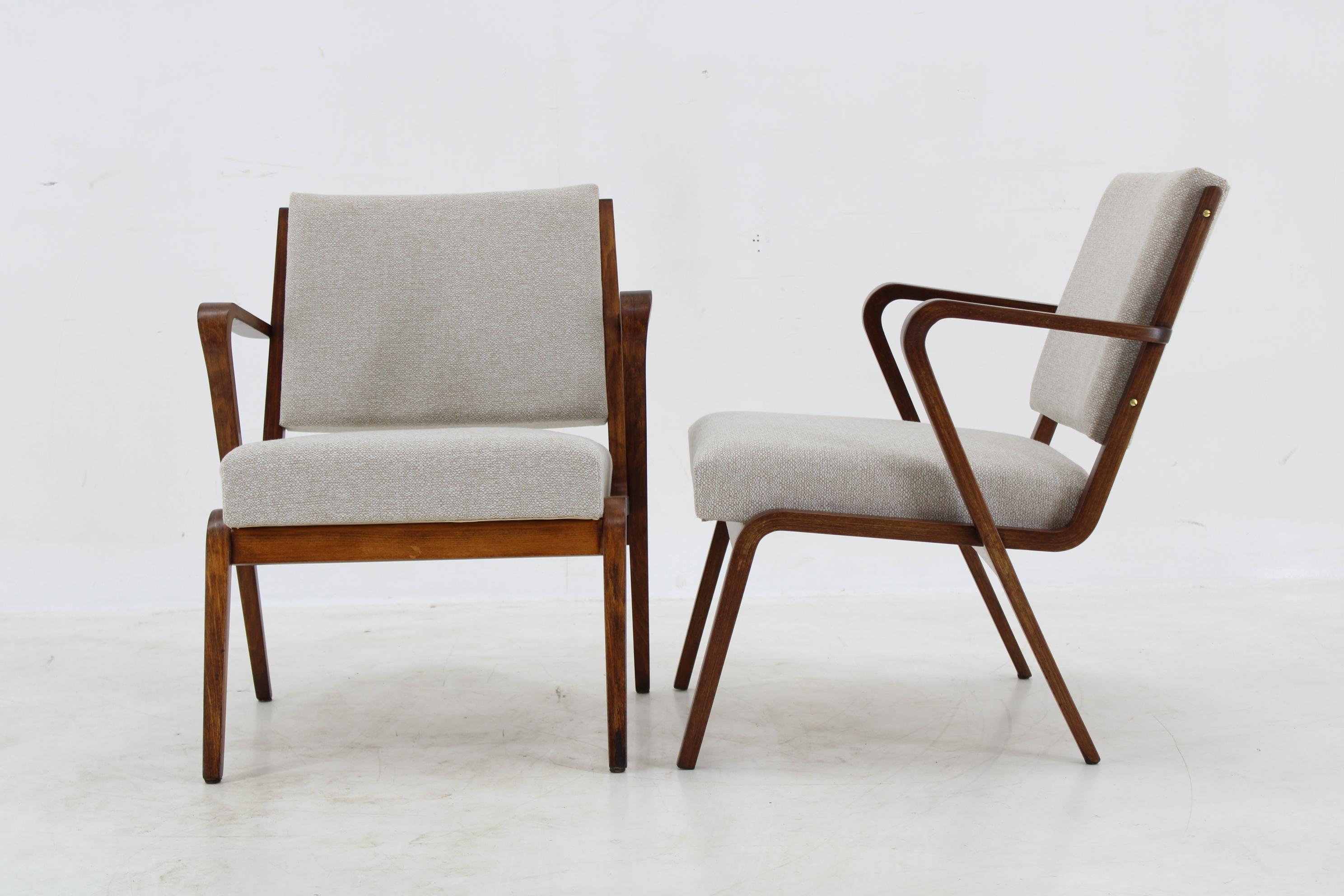 1960s Selman Selmanagic Pair of Restored Armchairs by VEB Deutsche Werkstätten H For Sale 1