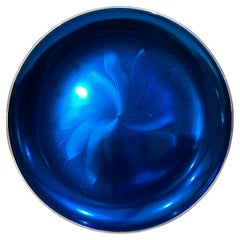 1960s Sensational Scandinavian Blue Plate Enamel on Aluminum Norway