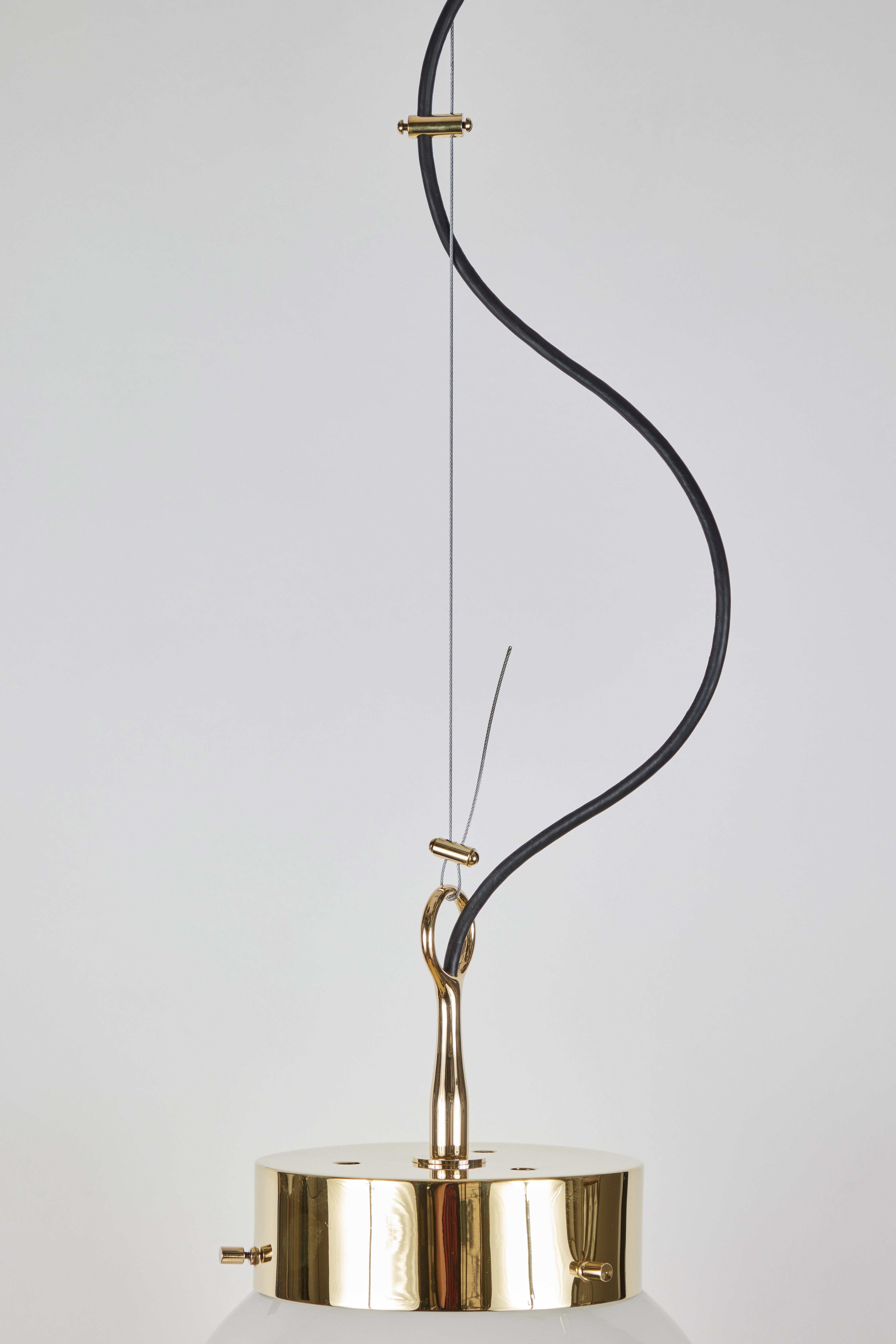 1960s Sergio Mazza Brass 'Delta' Pendant for Artemide For Sale 2