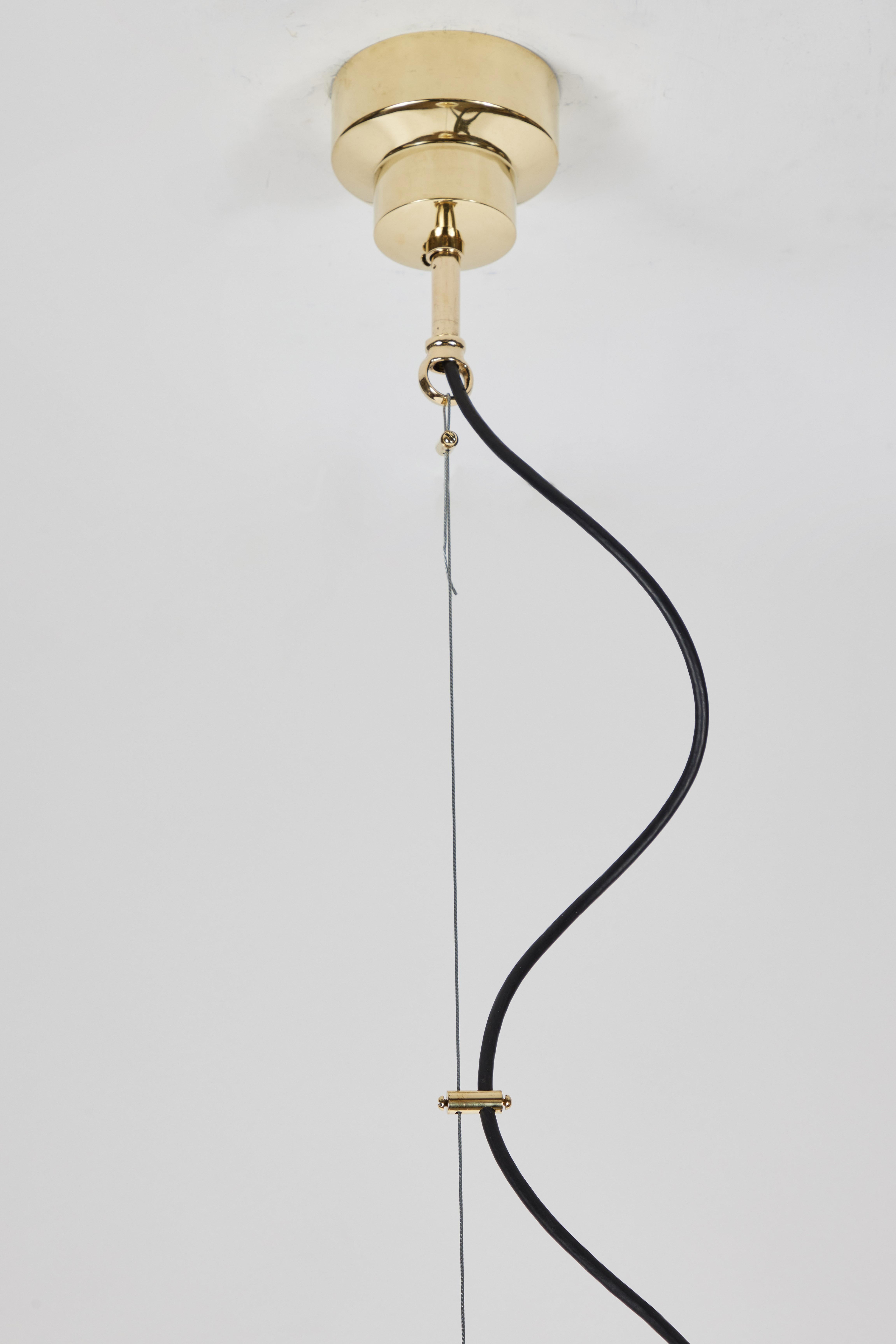 Mid-20th Century 1960s Sergio Mazza Brass 'Delta' Pendant for Artemide For Sale