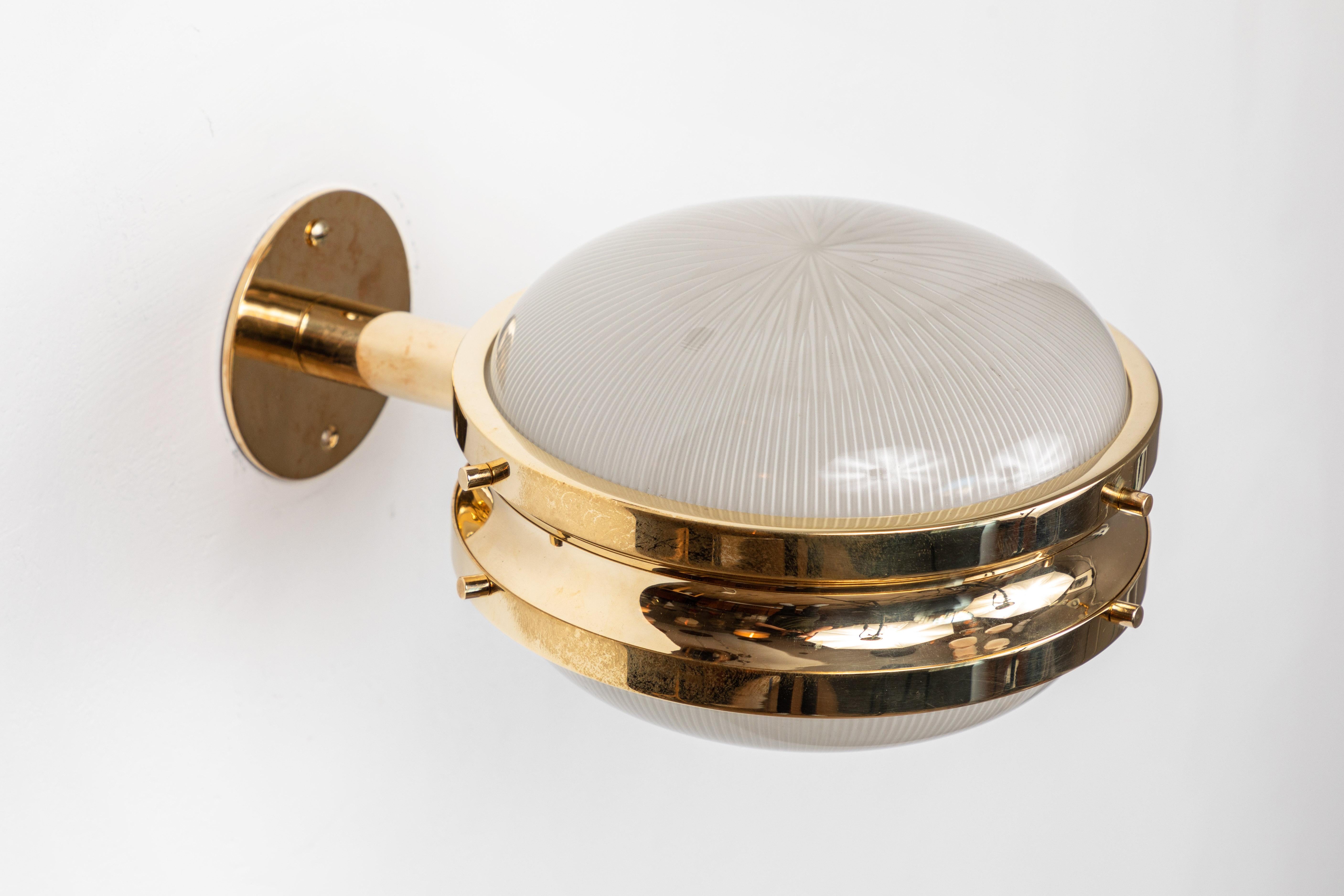 1960s Sergio Mazza Brass 'Gamma' Wall or Ceiling Lights for Artemide 6