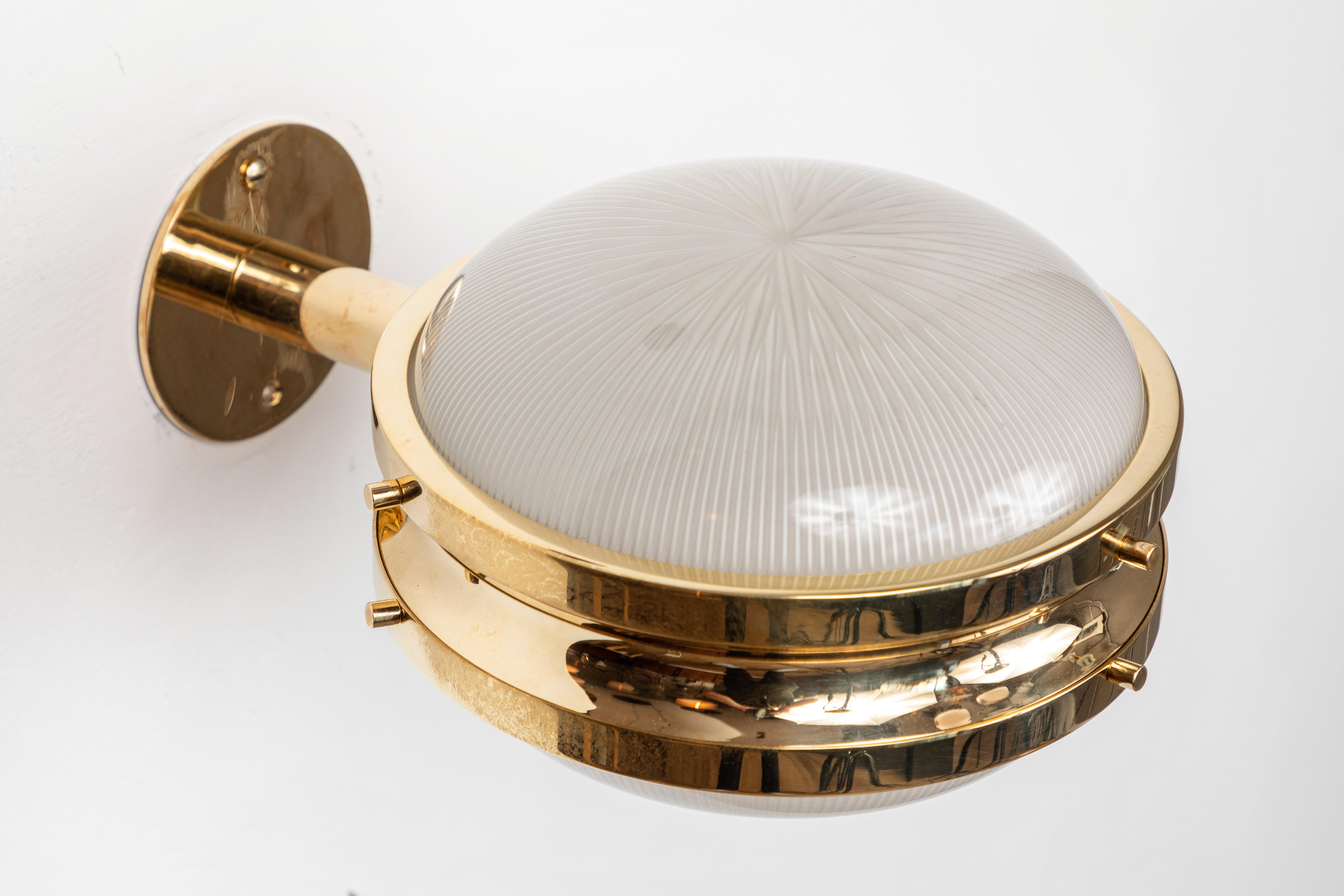 1960s Sergio Mazza Brass 'Gamma' Wall or Ceiling Lights for Artemide 7
