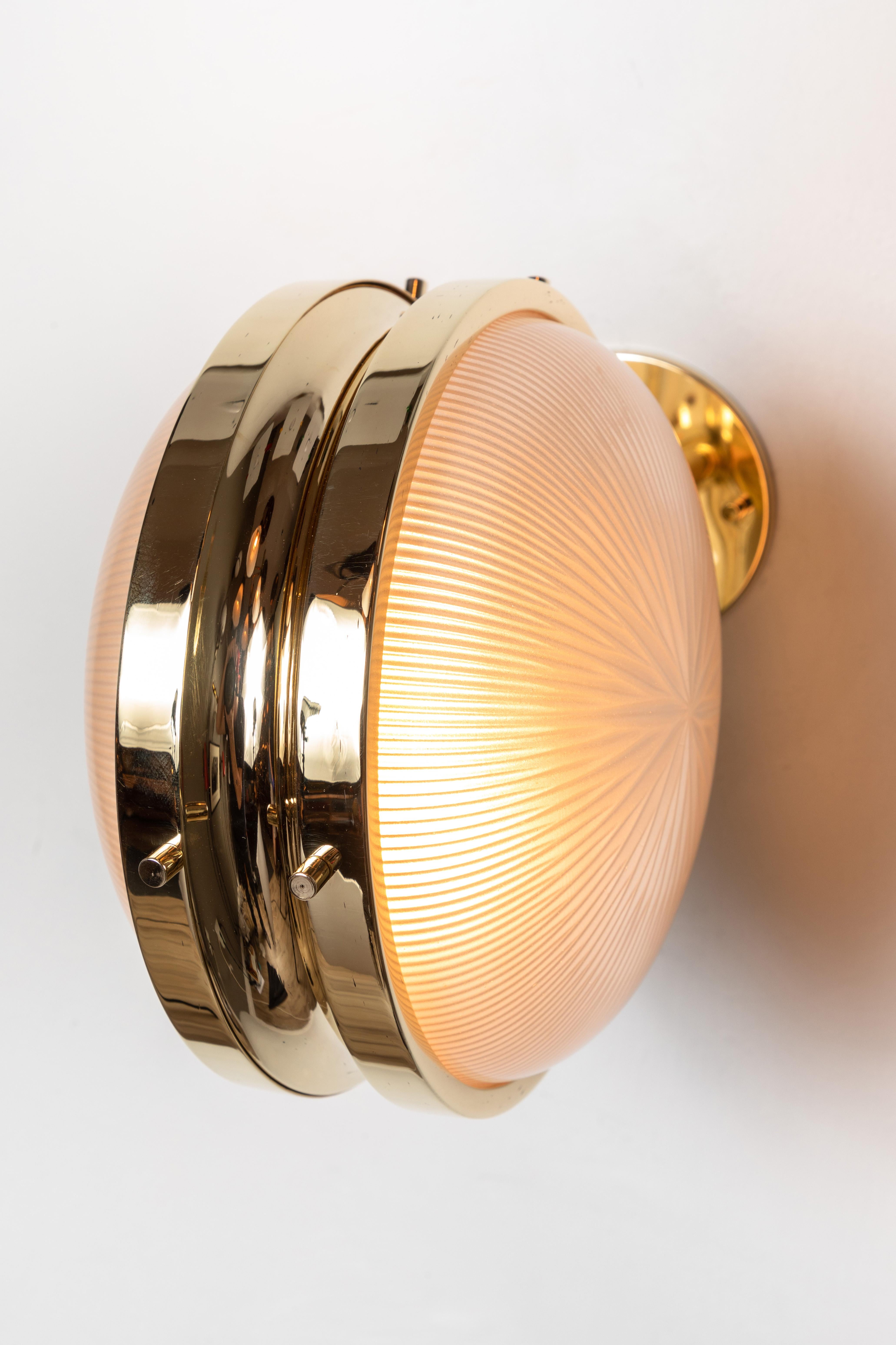 1960s Sergio Mazza Brass 'Gamma' Wall or Ceiling Light for Artemide 7