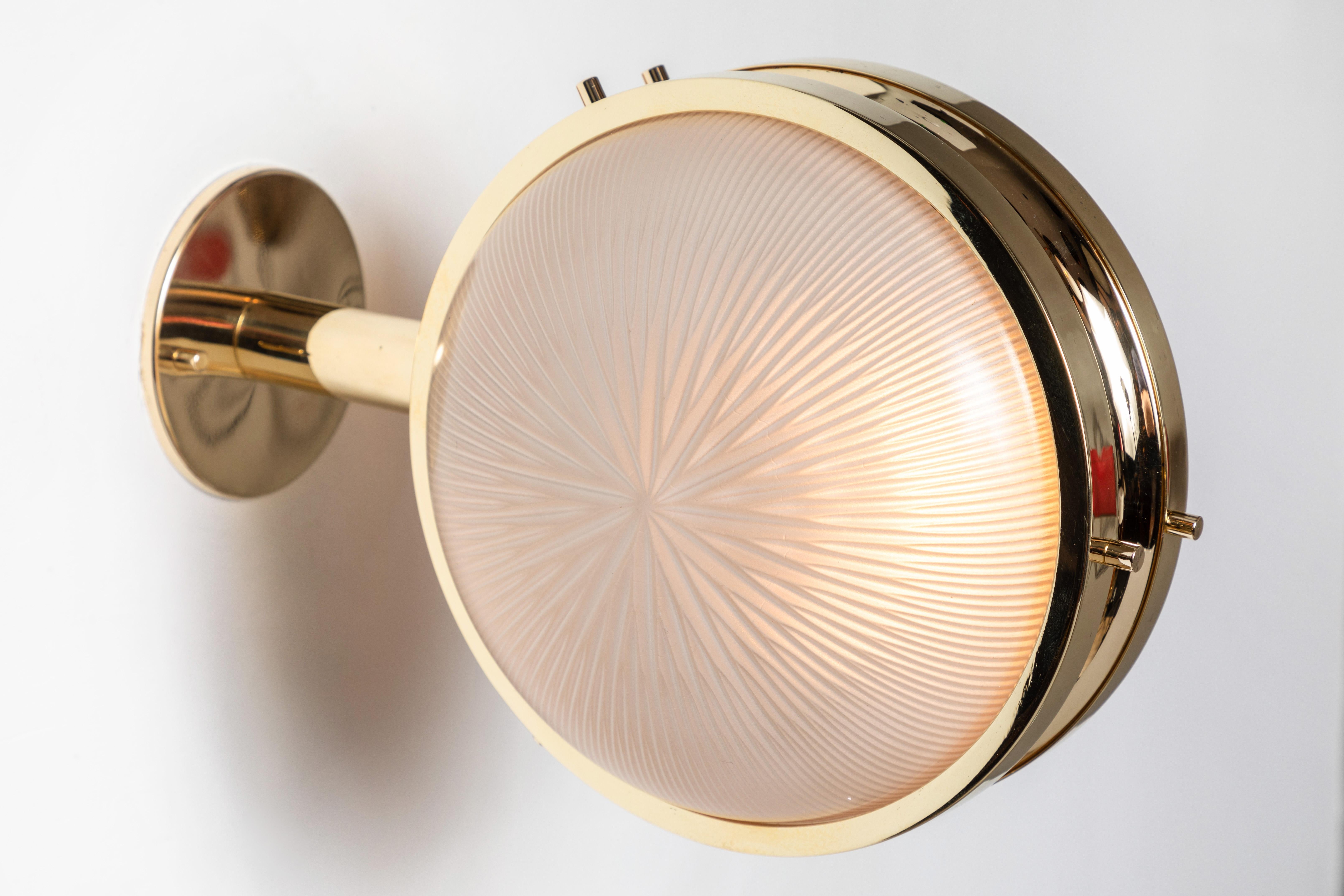 Mid-Century Modern 1960s Sergio Mazza Brass 'Gamma' Wall or Ceiling Light for Artemide