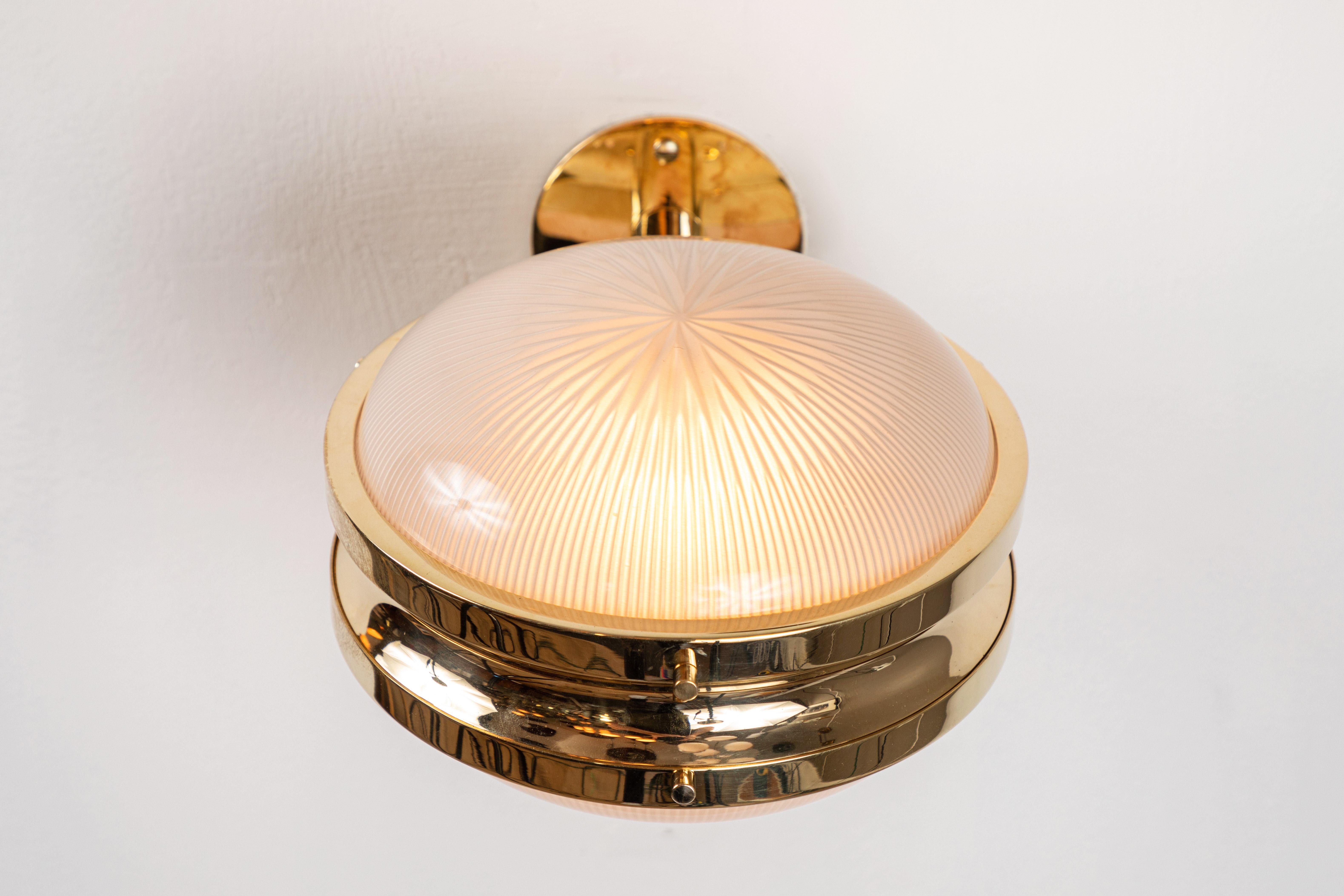 1960s Sergio Mazza Brass 'Gamma' Wall or Ceiling Lights for Artemide 1