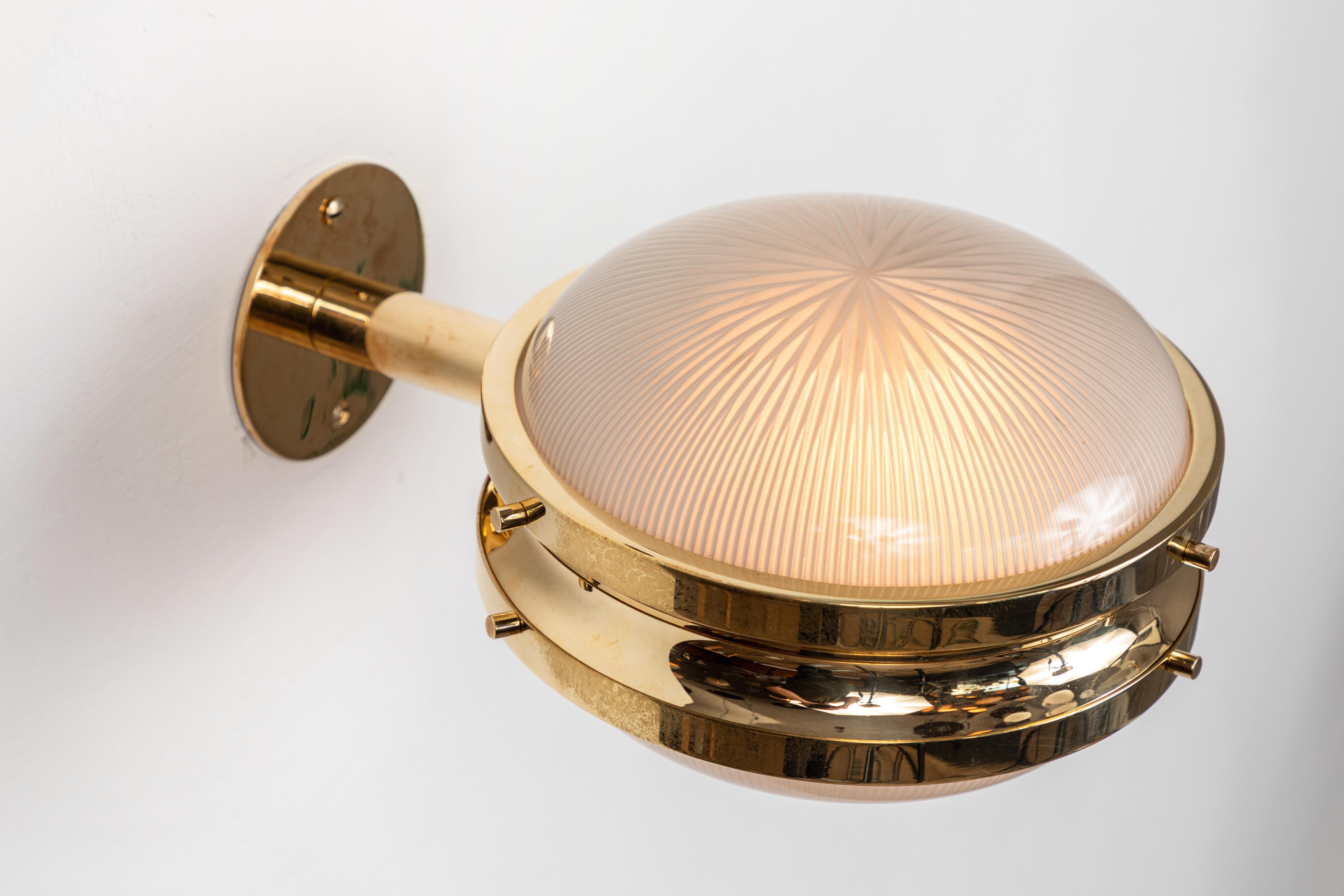 1960s Sergio Mazza Brass 'Gamma' Wall or Ceiling Lights for Artemide 2