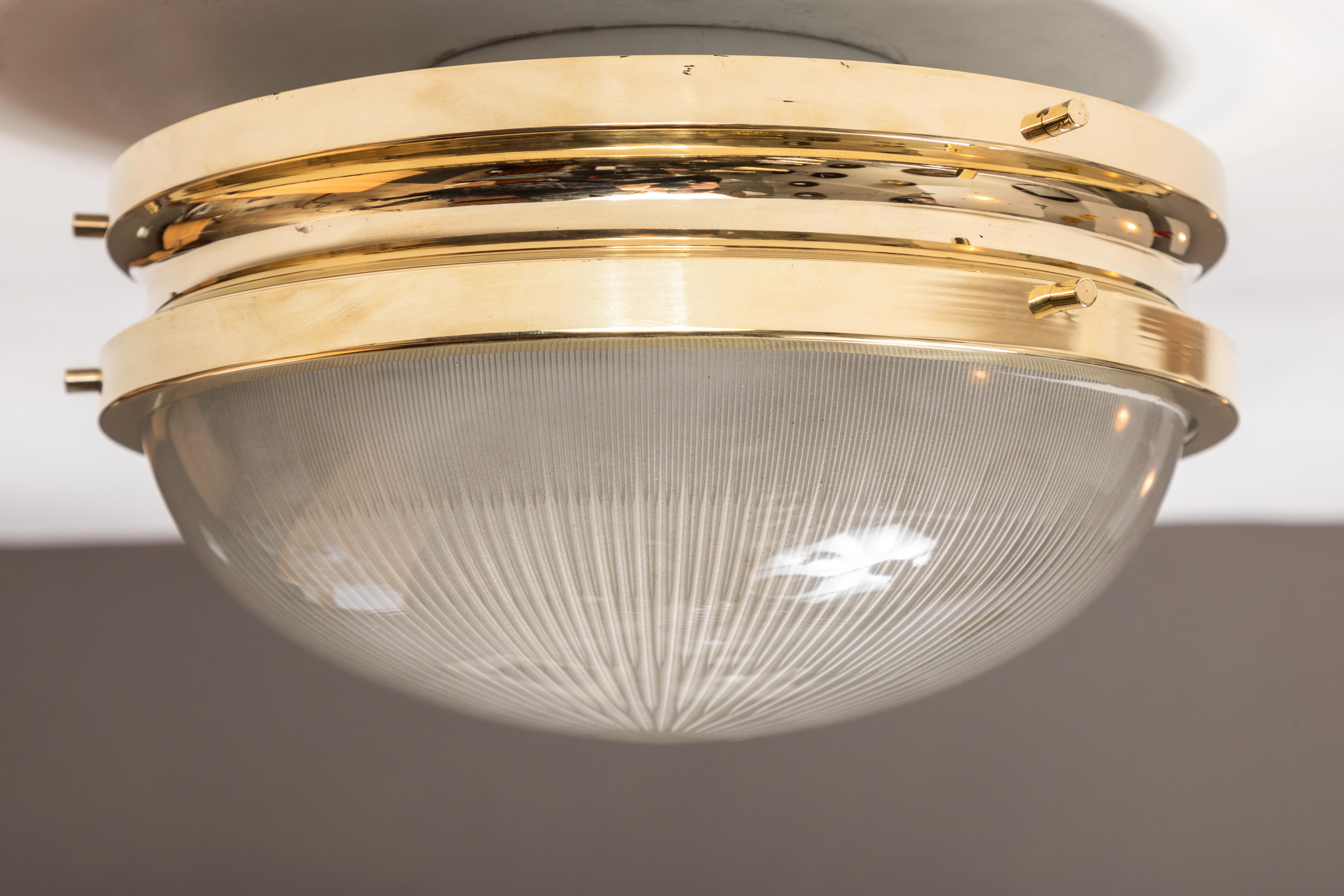 1960s Sergio Mazza Brass 'Sigma' Wall or Ceiling Lights for Artemide 3