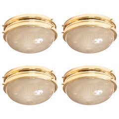 1960s Sergio Mazza Brass 'Sigma' Wall or Ceiling Lights for Artemide