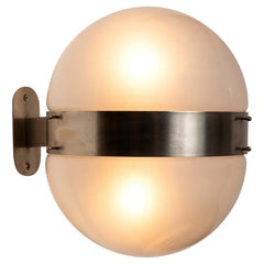 Sergio Mazza 'Clio' Sconce for Artemide, Nickeled Brass & Glass, 1960s