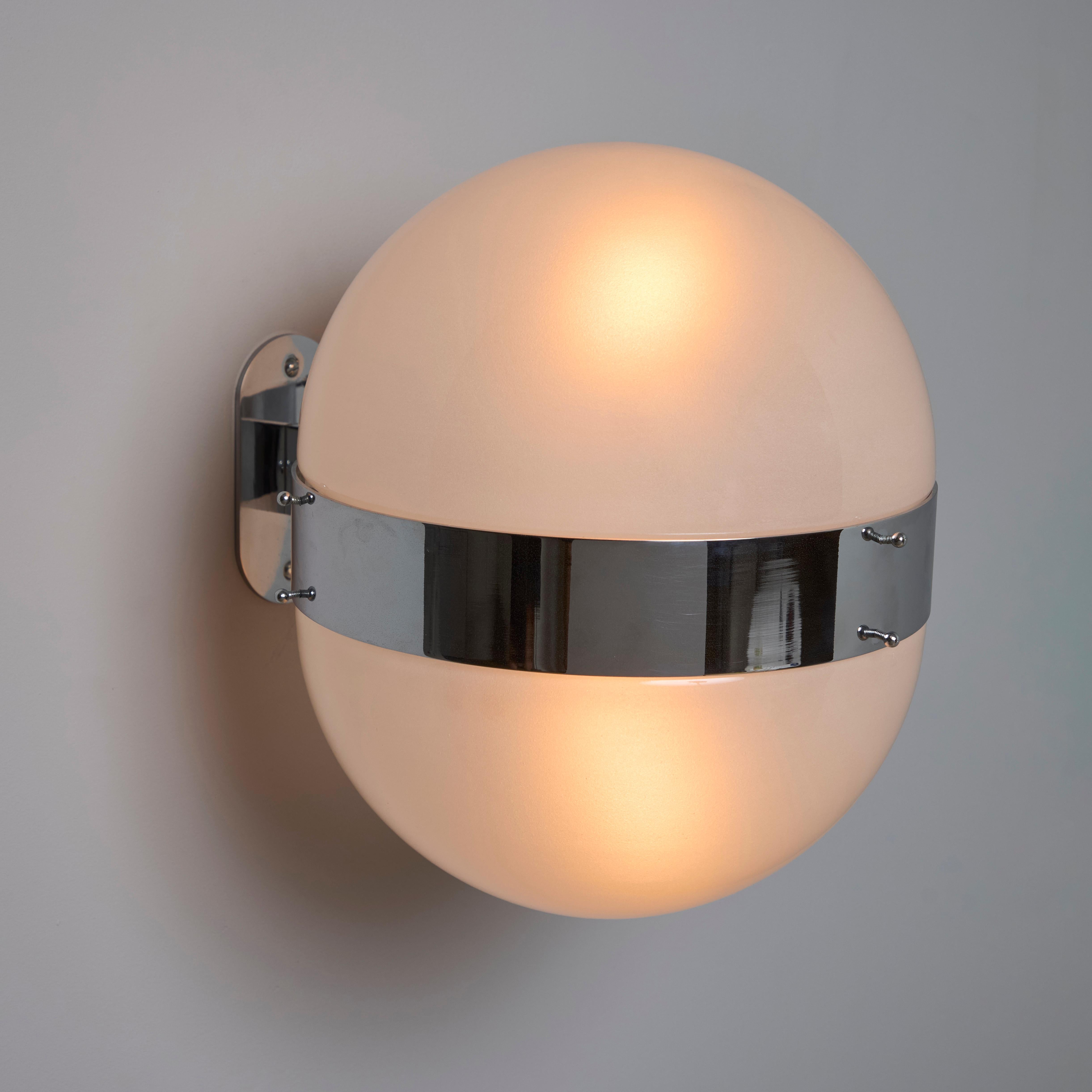 Sconce degli anni '60 di Sergio Mazza 'Clio' per Artemide in cromo 3