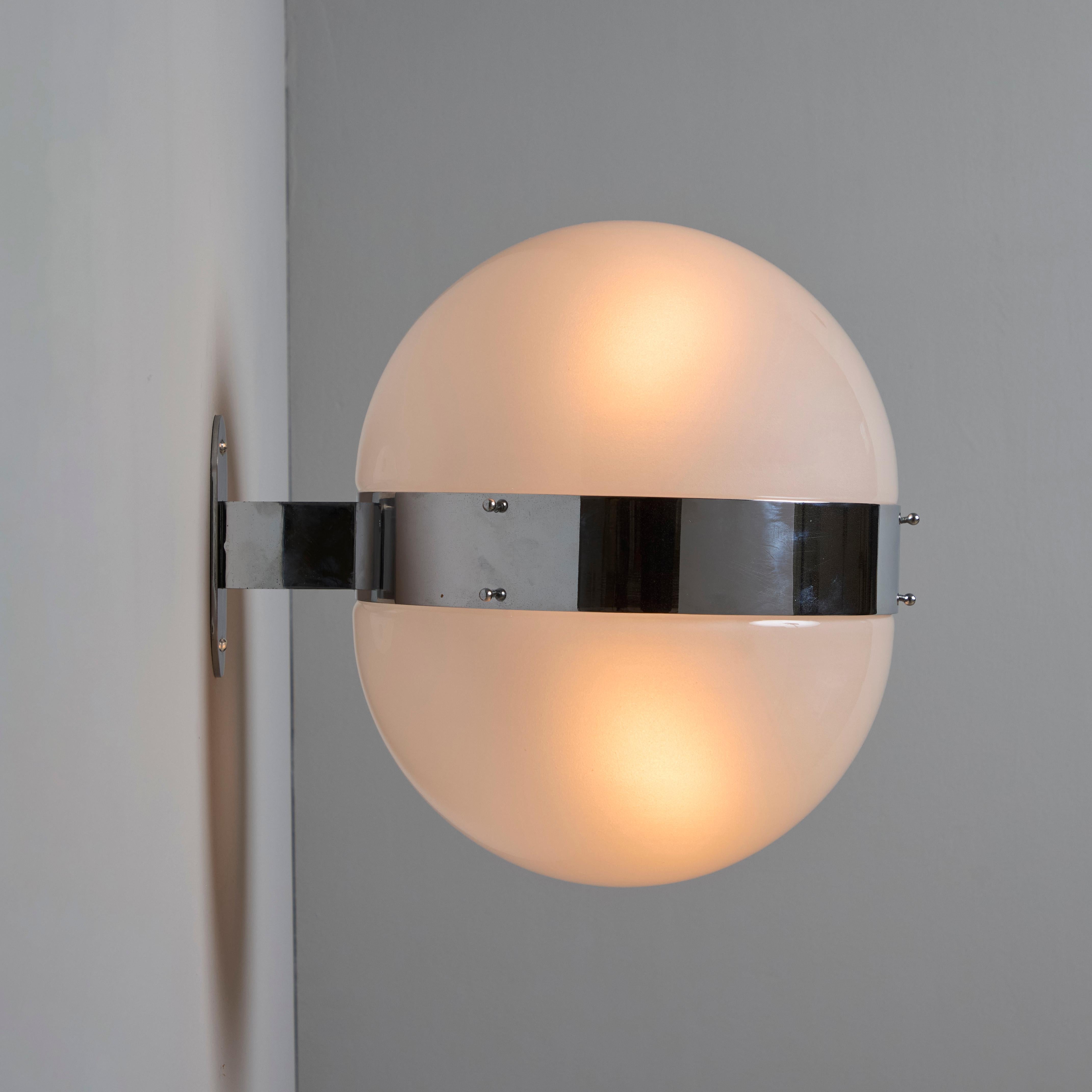 Sconce degli anni '60 di Sergio Mazza 'Clio' per Artemide in cromo 4