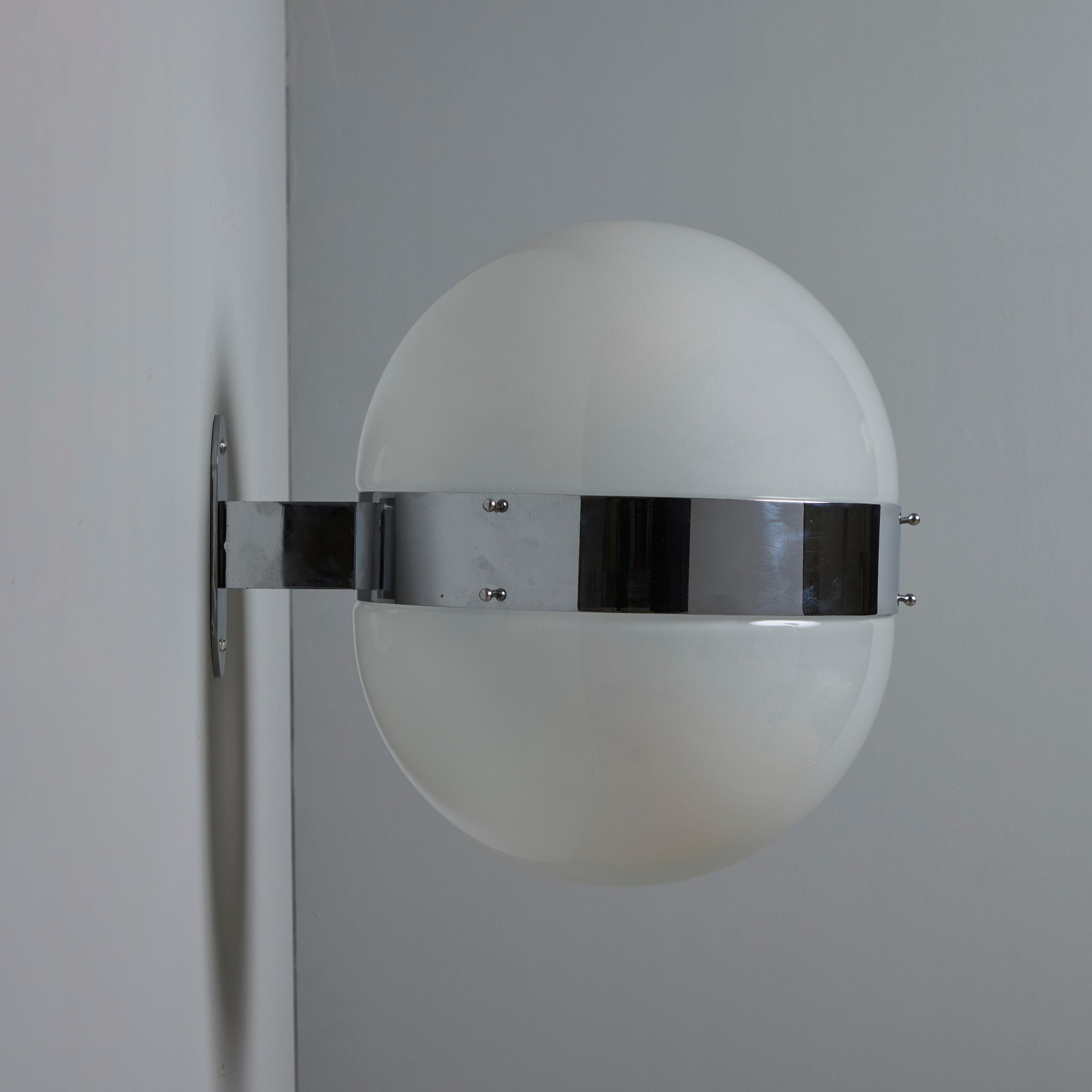 Sconce degli anni '60 di Sergio Mazza 'Clio' per Artemide in cromo 5