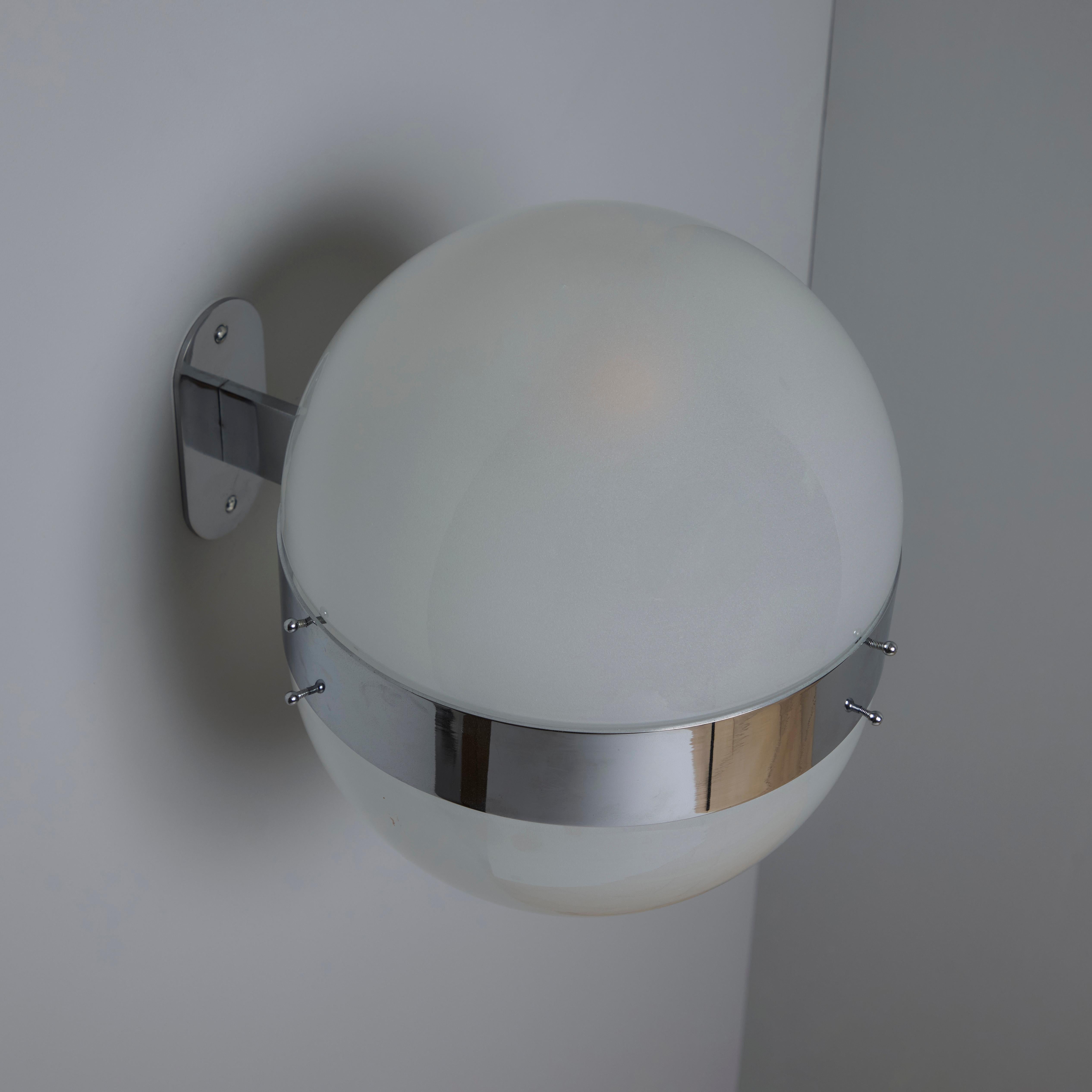 Sconce degli anni '60 di Sergio Mazza 'Clio' per Artemide in cromo 7