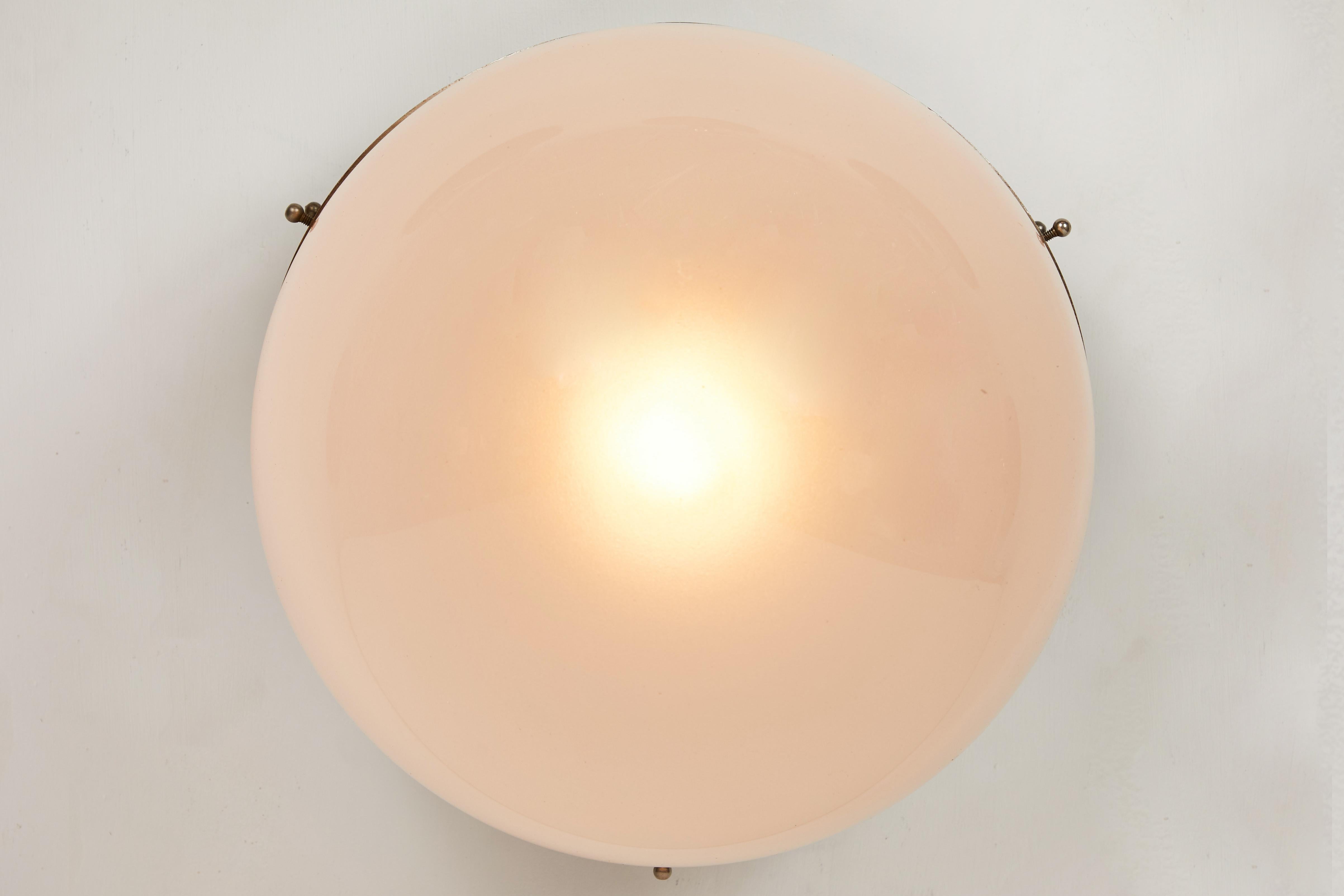 Brass 1960s Sergio Mazza 'Demi Clio' Wall or Ceiling Lamp for Artemide
