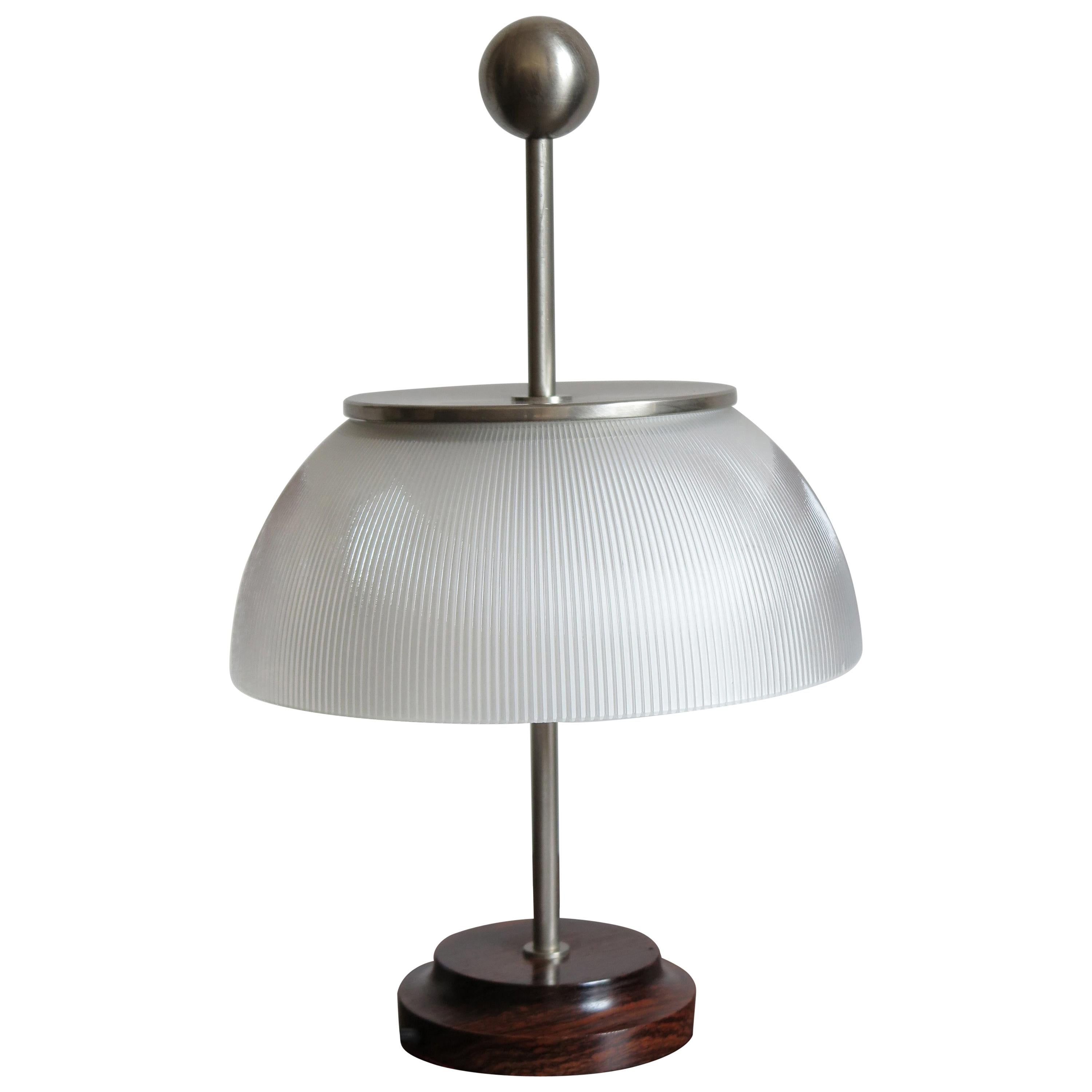 1960s Sergio Mazza Italian Glass Table Lamp for Artemide Model Alfa