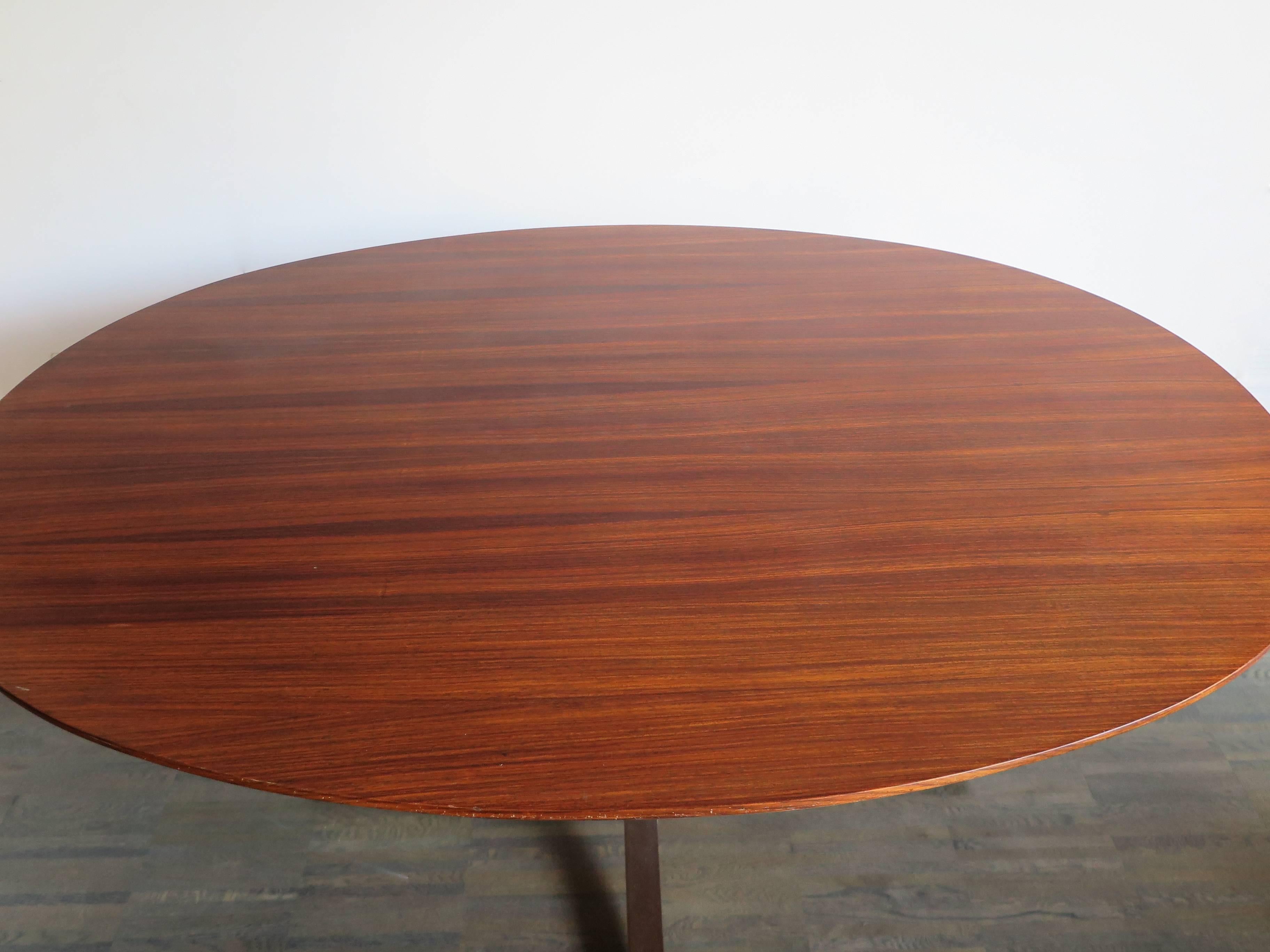 Mid-Century Modern 1960s Sergio Mazza Midcentury Italian Dining Rosewood Oval Table for Arflex