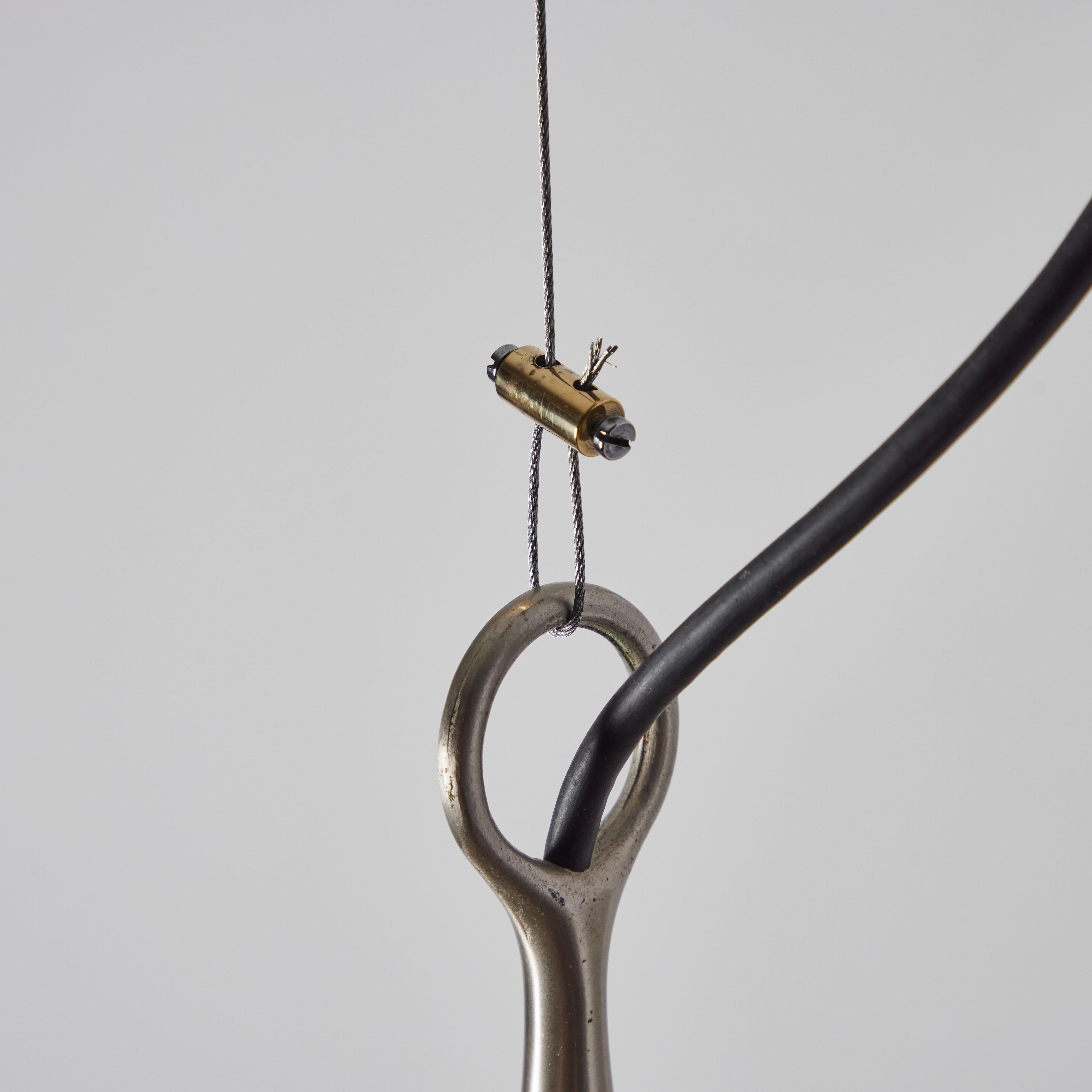 1960s Sergio Mazza Nickeled Brass 'Delta' Pendant for Artemide For Sale 6