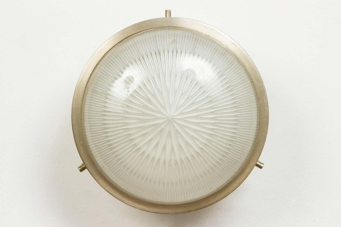Placcato Sergio Mazza 1960 Petite 'Sigma', lampada da parete o soffitto per Artemide