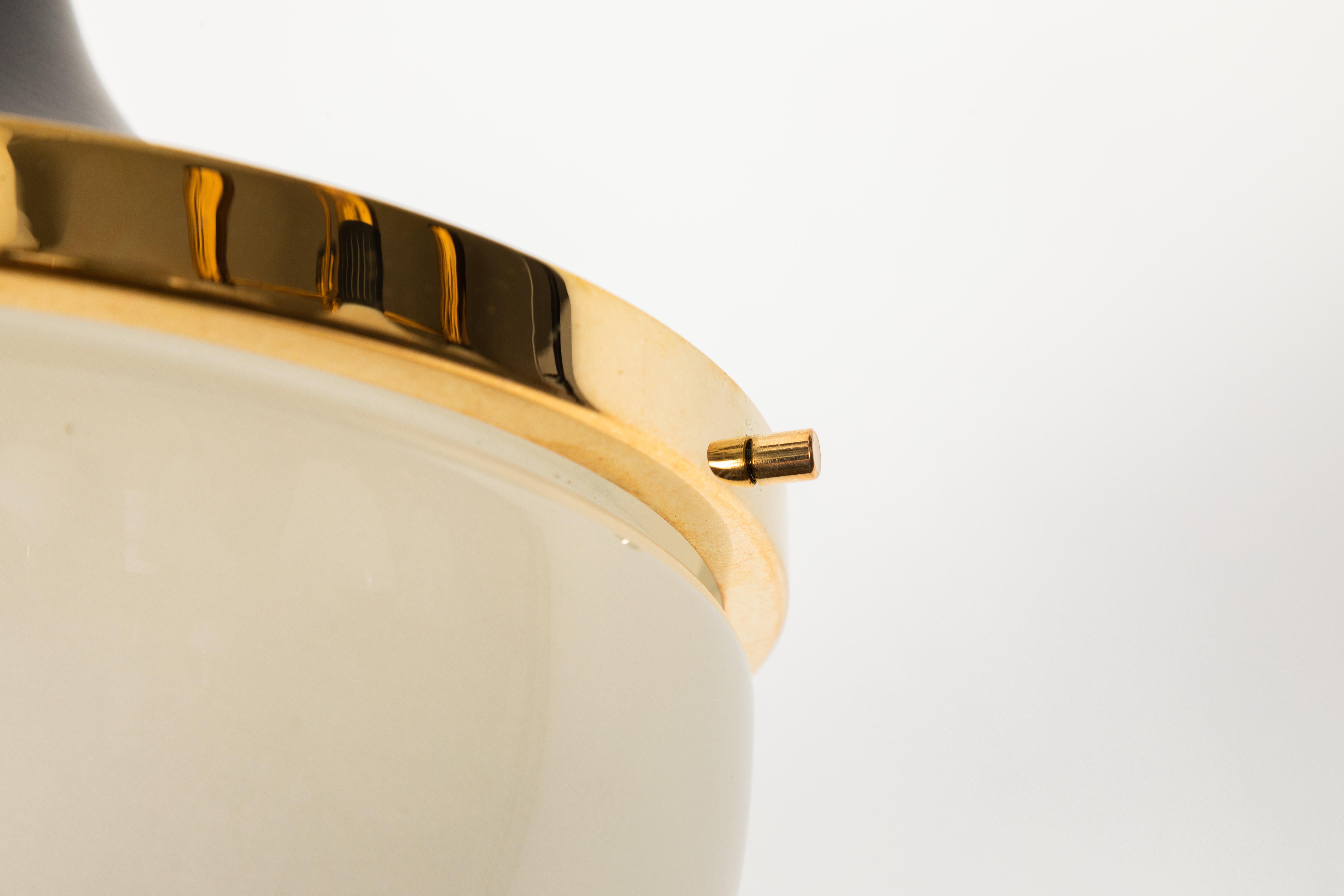 1960s Sergio Mazza 'Pi' Pendant in Brass and Glass for Artemide For Sale 1
