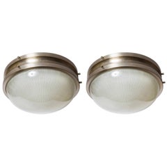 Retro Pair of 1960s Sergio Mazza 'Sigma' Wall or Ceiling Lights for Artemide