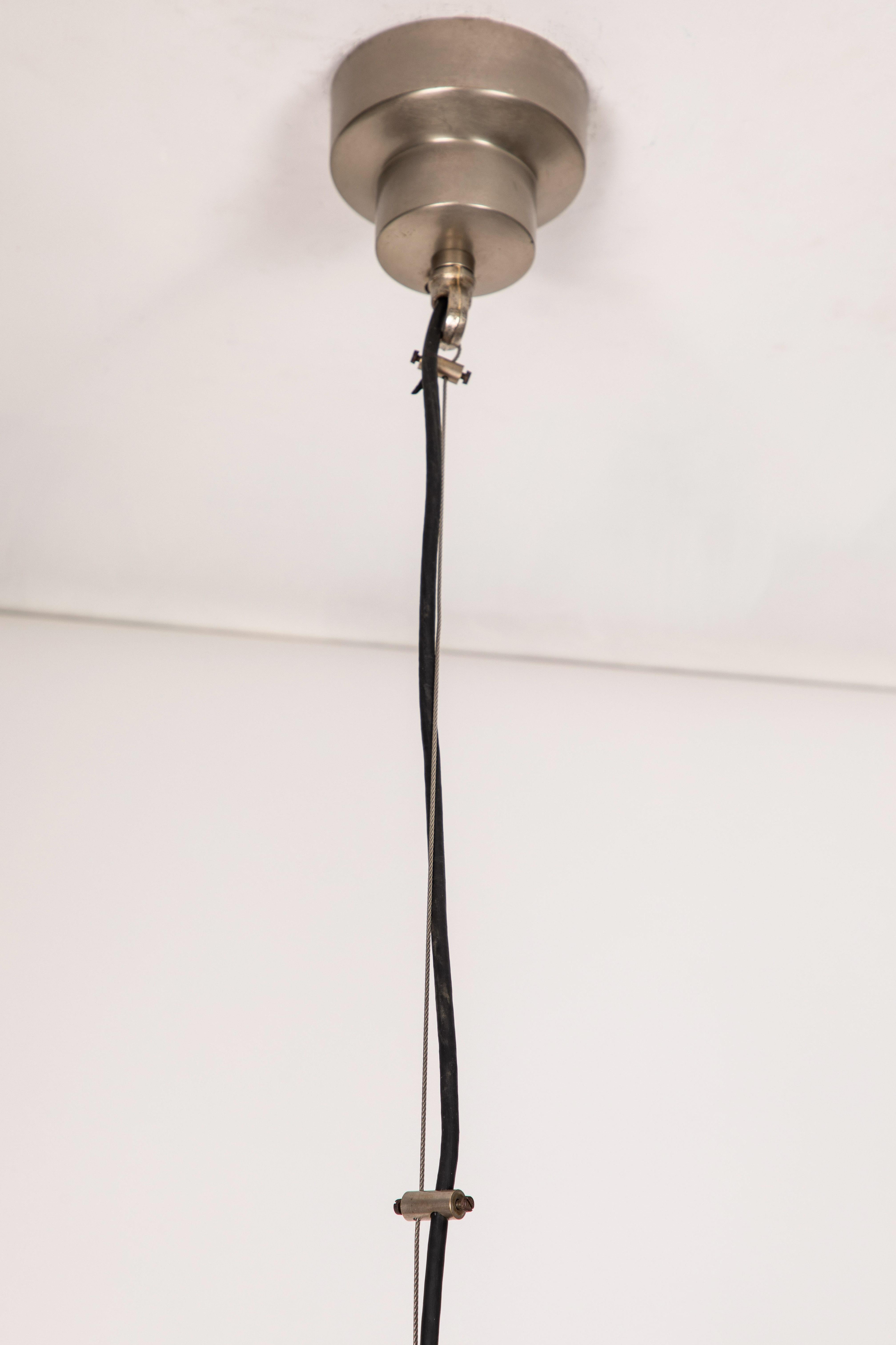 1960s Sergio Mazza 'Tau' Nickeled Brass Pendant for Artemide 3