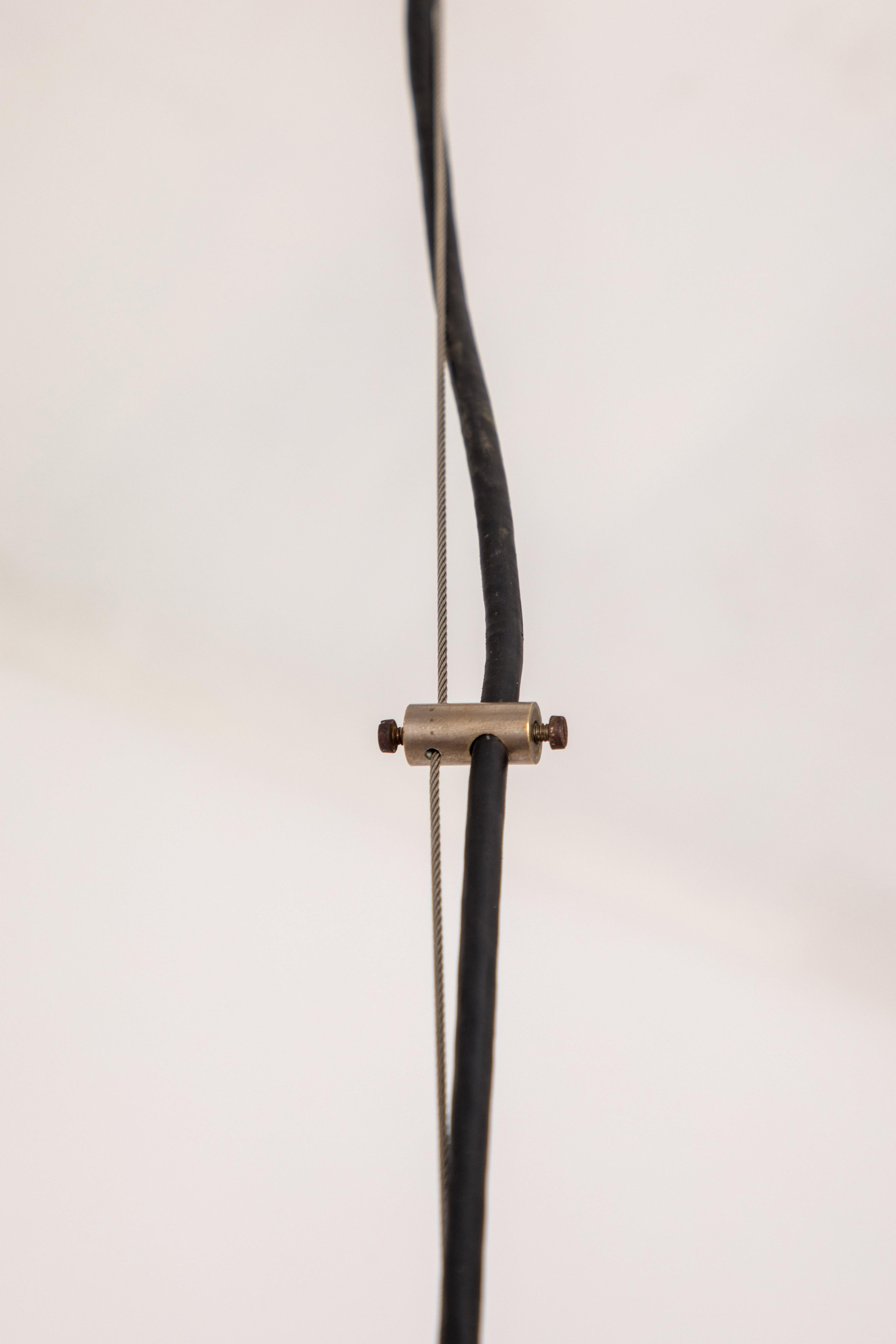 1960s Sergio Mazza 'Tau' Nickeled Brass Pendant for Artemide 4