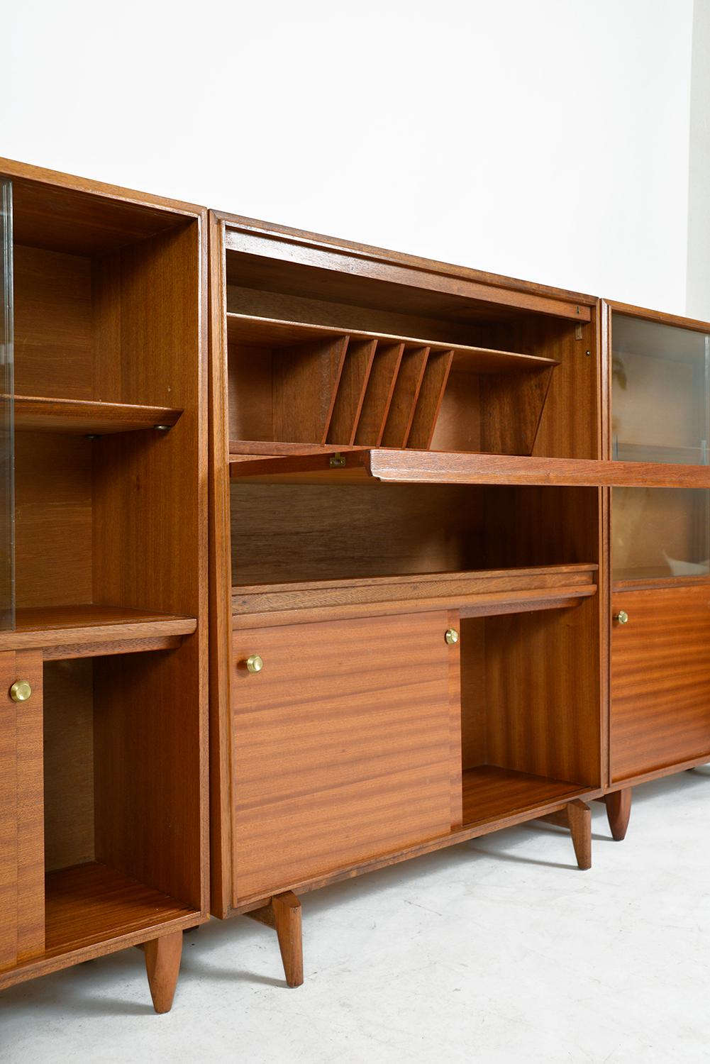 1960s Set 4 Multi-Width Cabinets Desk Shelves by Robert Heritage Beaver & Tapley 4