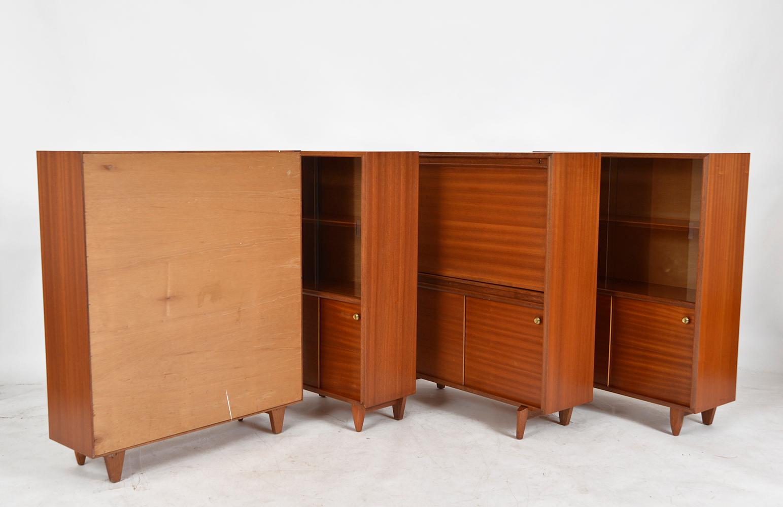 1960s Set 4 Multi-Width Cabinets Desk Shelves by Robert Heritage Beaver & Tapley 12