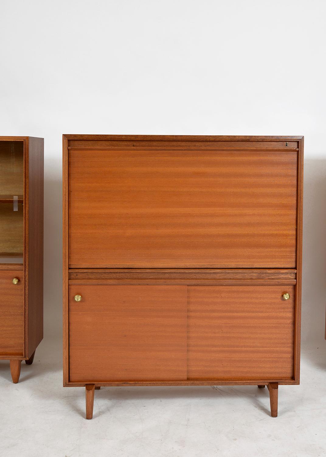1960s Set 4 Multi-Width Cabinets Desk Shelves by Robert Heritage Beaver & Tapley 2