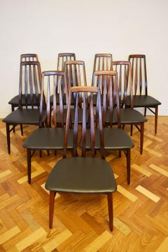 1960s Set of 10 Danish Rosewood Eva Chairs by Niels Koefoed for Koefoed Hornslet