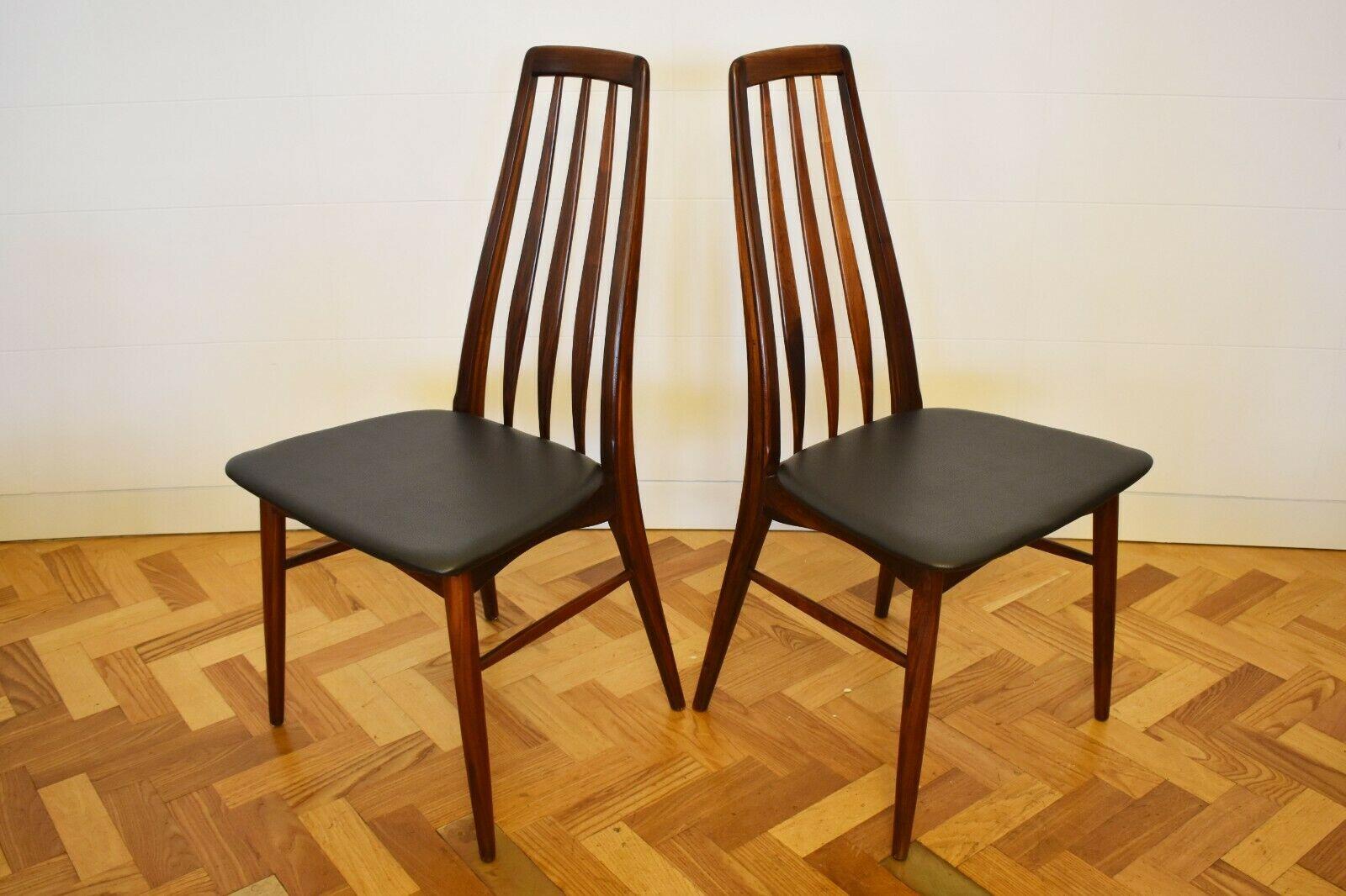 1960s Set of 10 Danish Rosewood Eva Chairs by Niels Koefoed for Koefoed Hornslet In Good Condition In London, GB