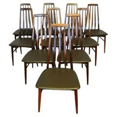 1960s Set of 10 Danish Rosewood Eva Chairs by Niels Koefoed for Koefoed Hornslet