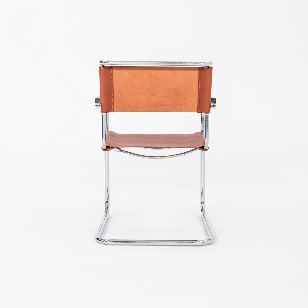 Set di 10 sedie da pranzo di Marcel Breuer per Thonet degli anni '60 in pelle di castagno e selleria in vendita 3