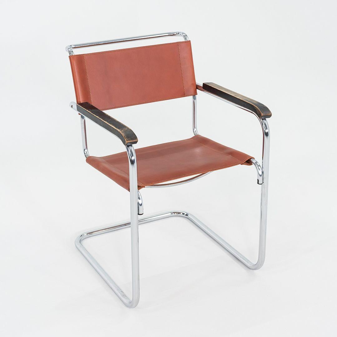 Set di 10 sedie da pranzo di Marcel Breuer per Thonet degli anni '60 in pelle di castagno e selleria in vendita 5