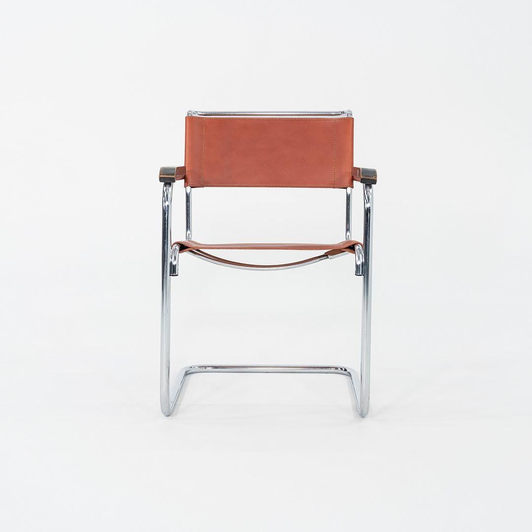 Set di 10 sedie da pranzo di Marcel Breuer per Thonet degli anni '60 in pelle di castagno e selleria In condizioni buone in vendita a Philadelphia, PA