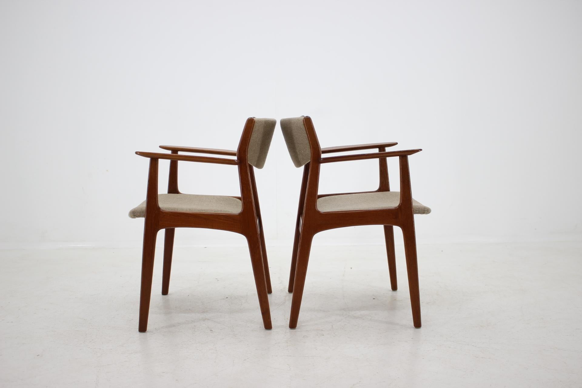 Danish 1960s Set of 2 Teak Side Chairs, Denmark